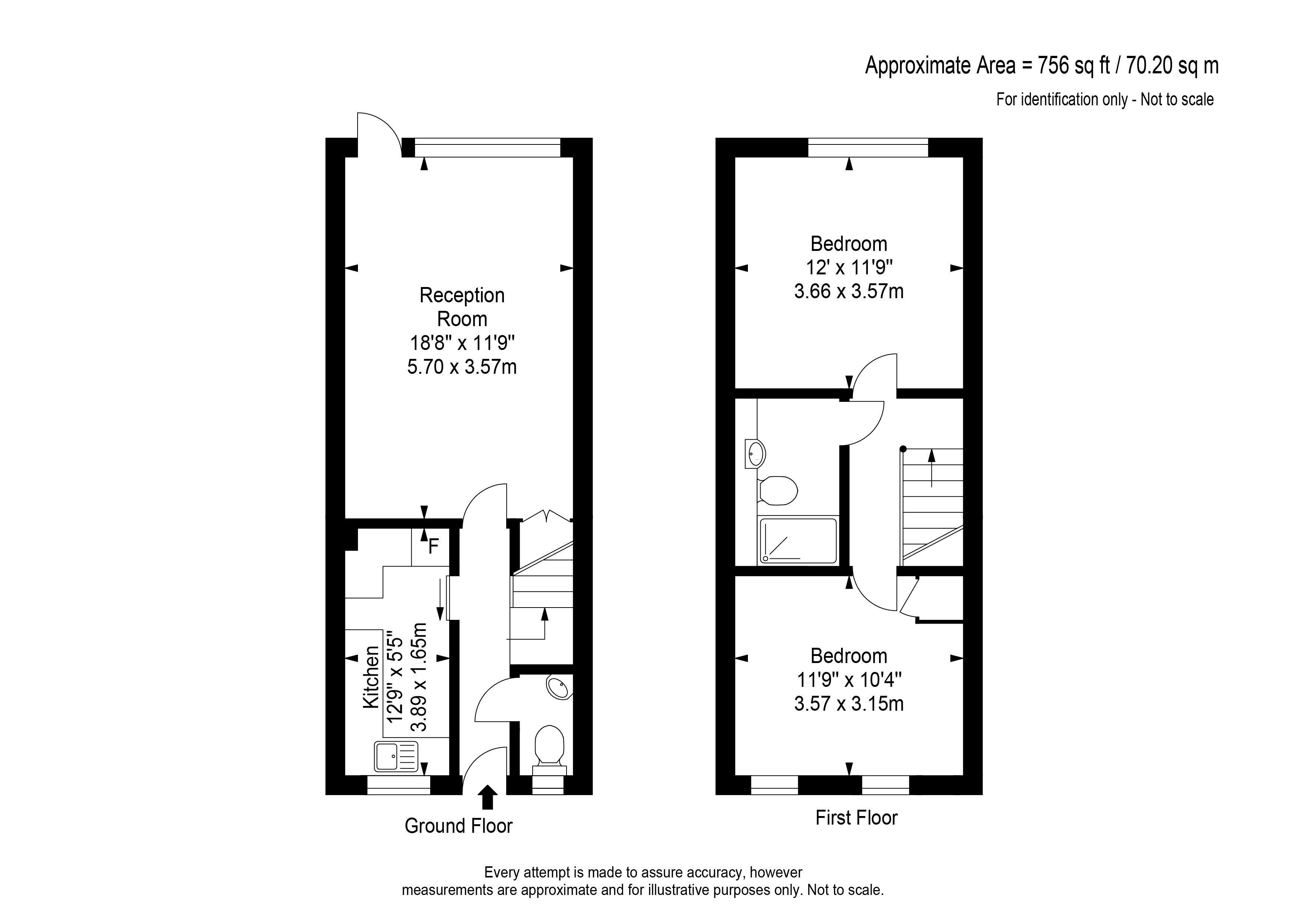 Chapel Avenue, Addlestone KT15, 2 bedroom terraced house for sale