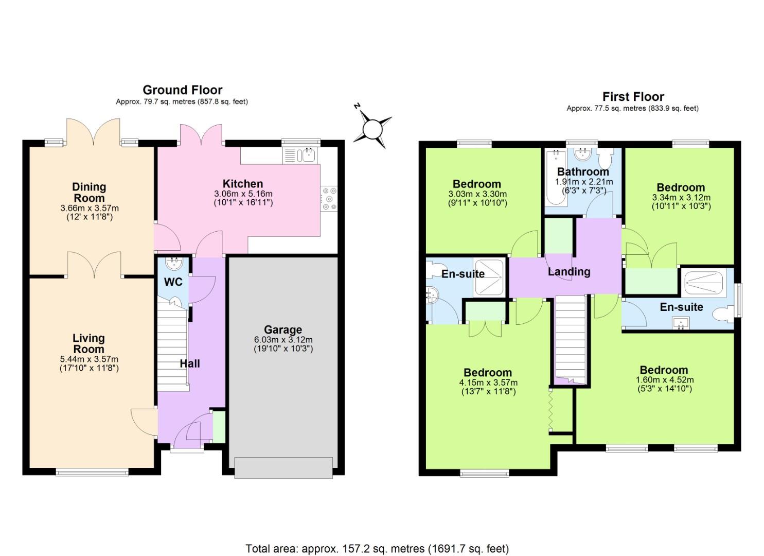 25, Oughton Close, Nottingham floorplan