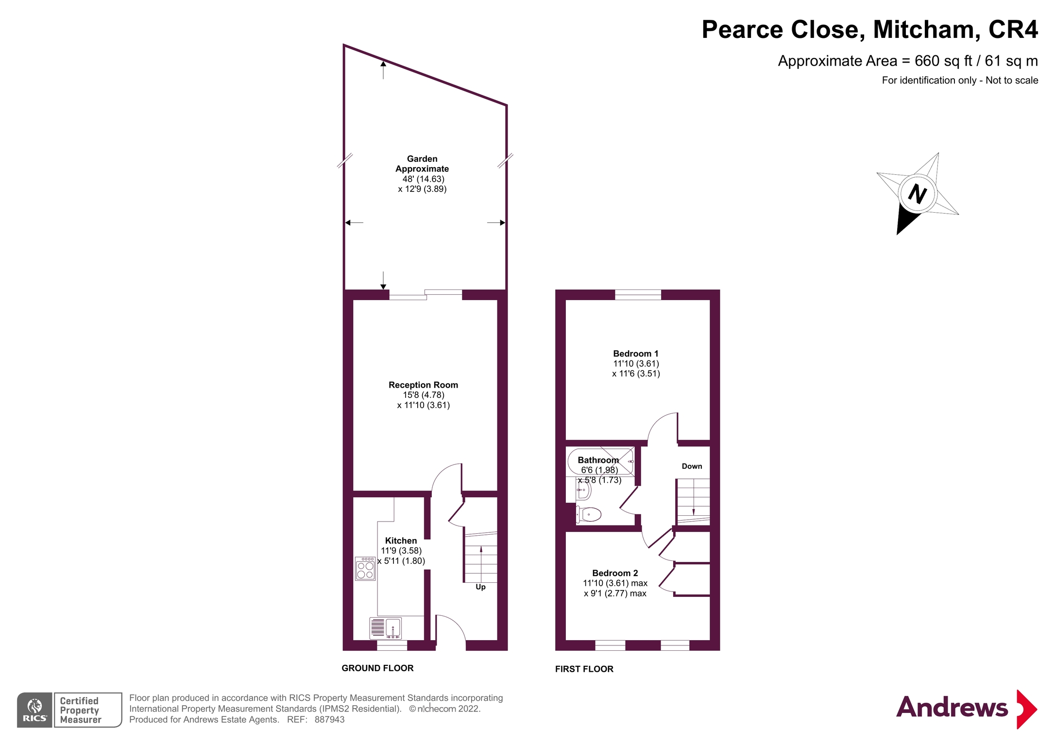 Pearce Close, Mitcham, CR4 floorplan