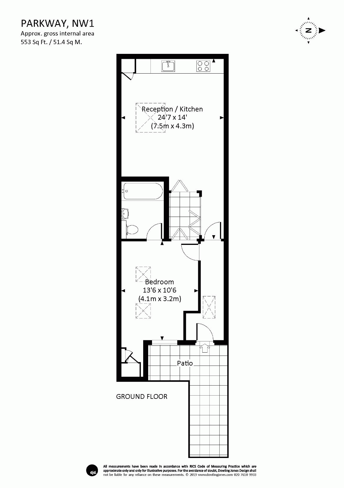 1 Bedrooms Flat to rent in Parkway, Camden NW1