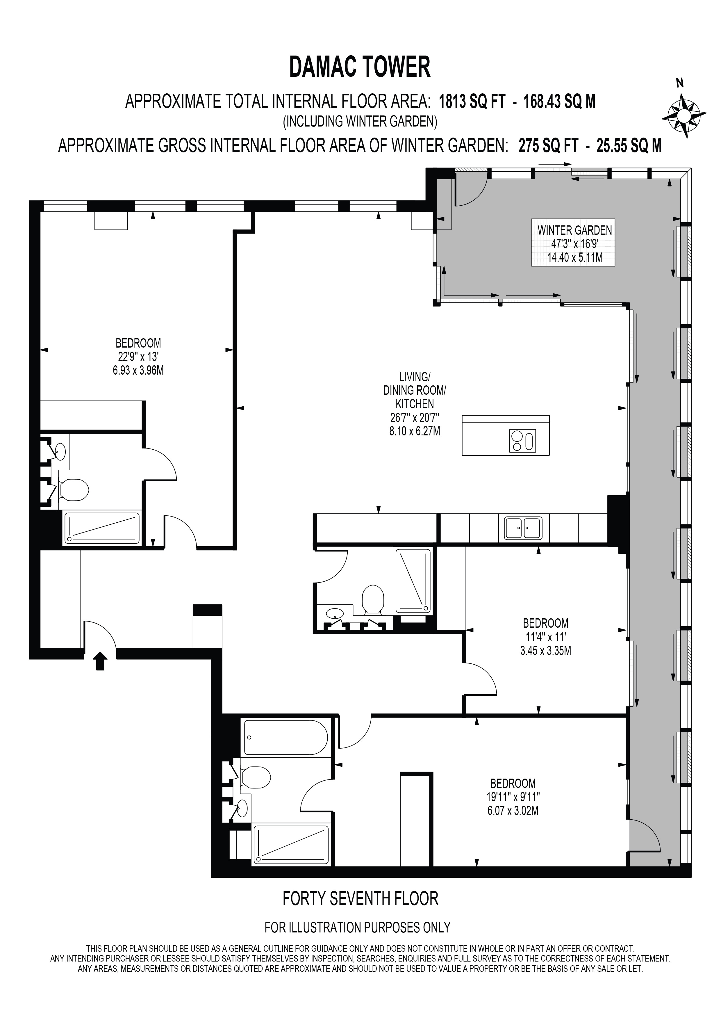 4702 DAMAC Tower, No Street Name Specified, London floorplan