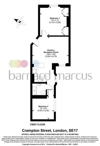 62, Crampton Street, London floorplan