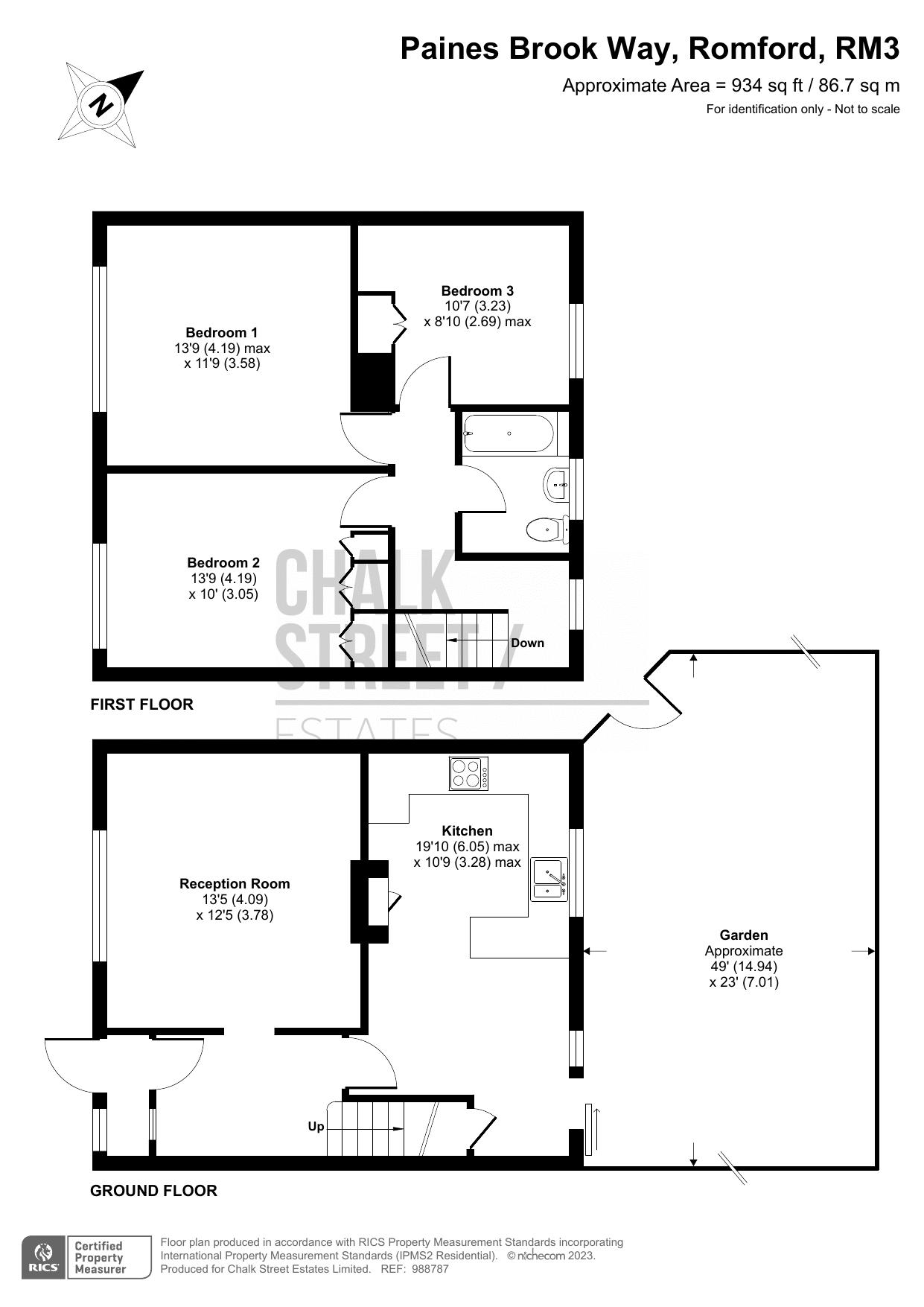 Paines Brook Way, Harold Hill RM3, 3 bedroom terraced house for sale
