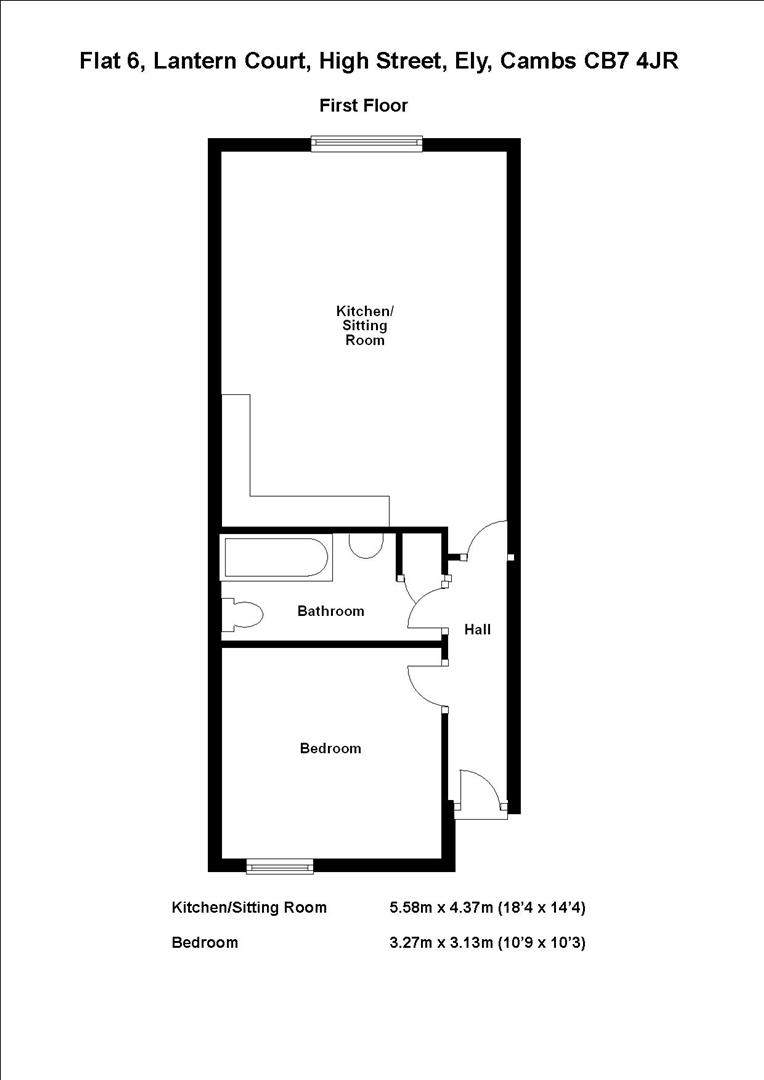 Flat 6, Lantern Court, Ely floorplan