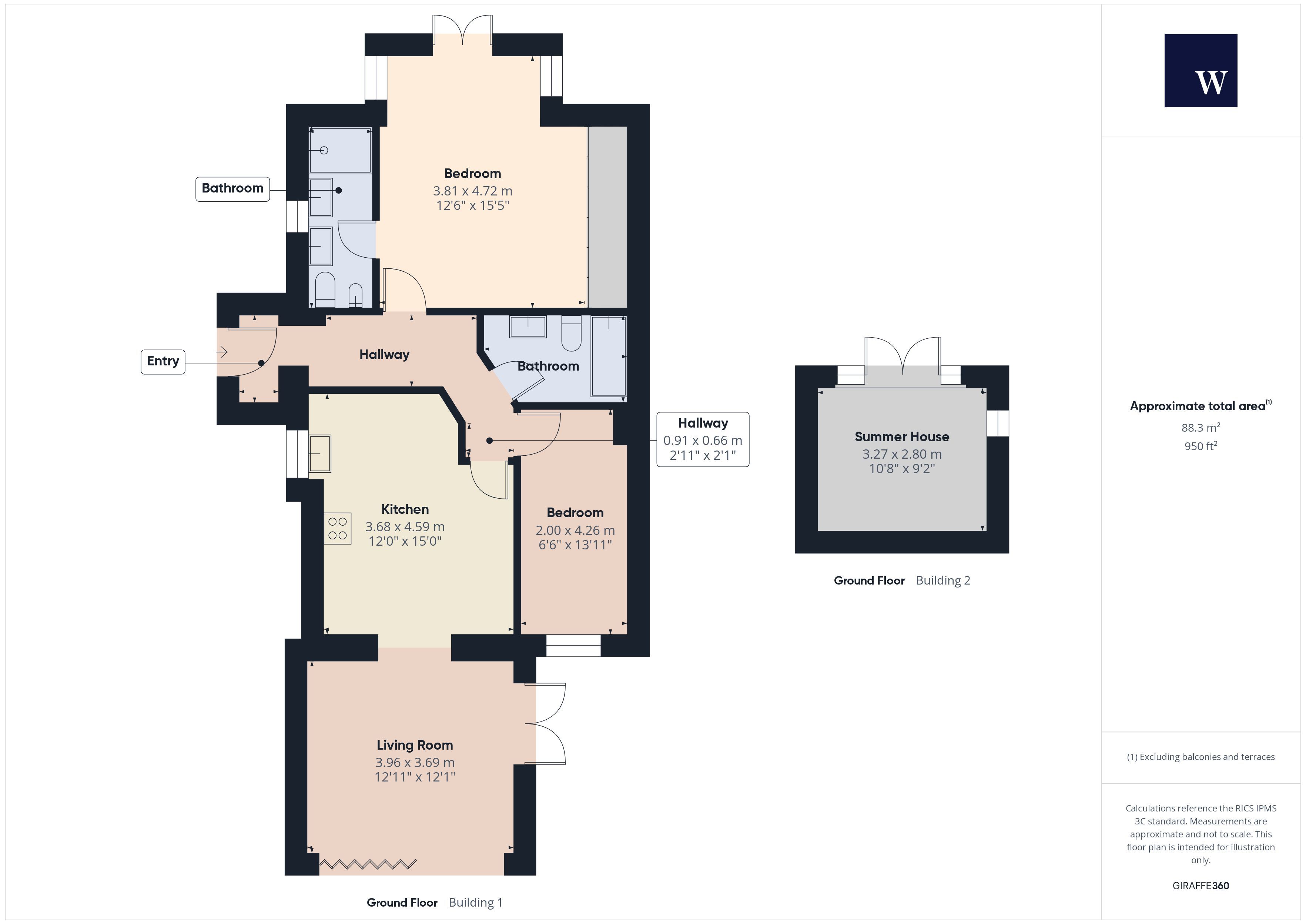 Flat 1, 24, Lewin Road, London floorplan