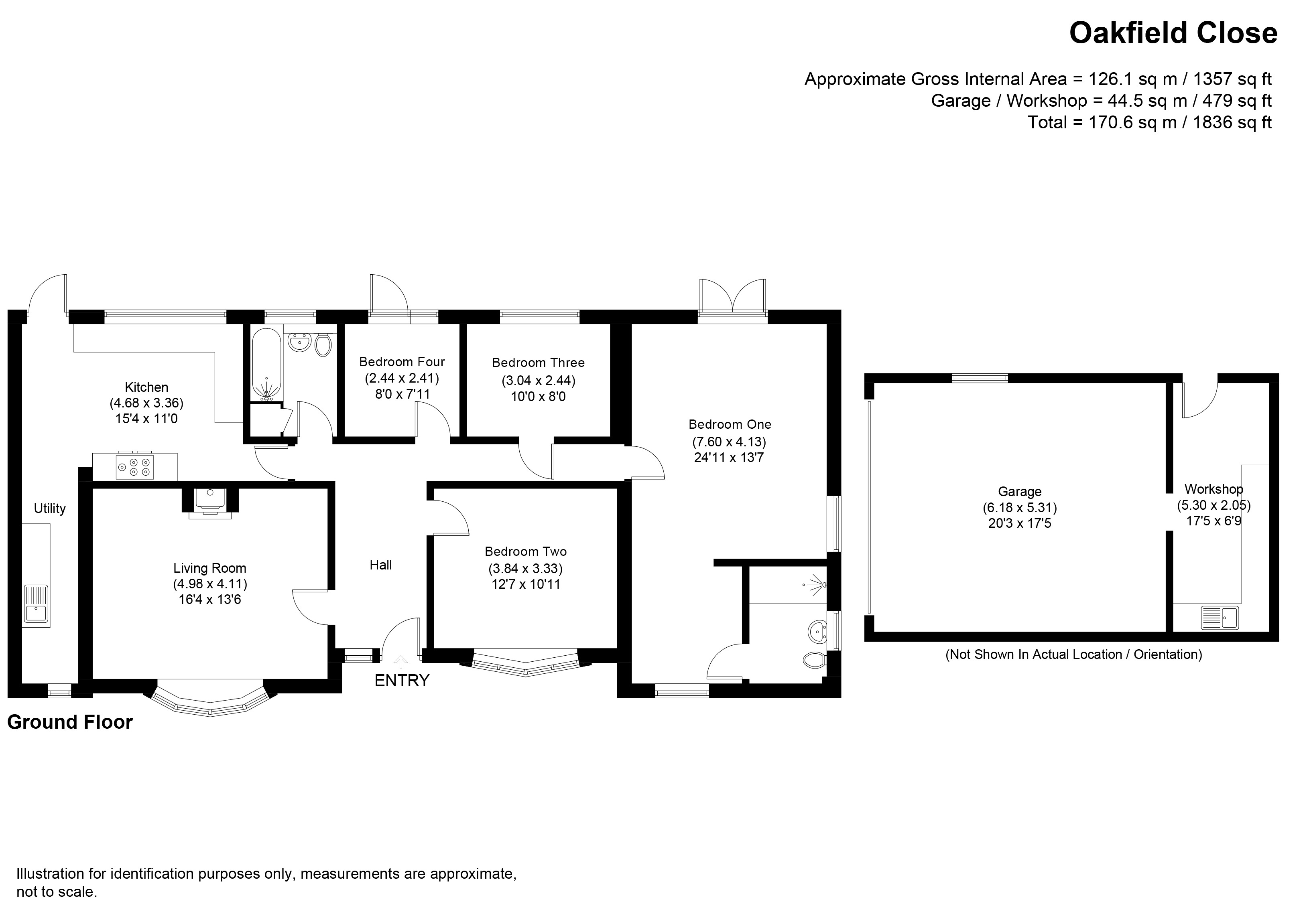 36, Oakfield Close, Worcester floorplan