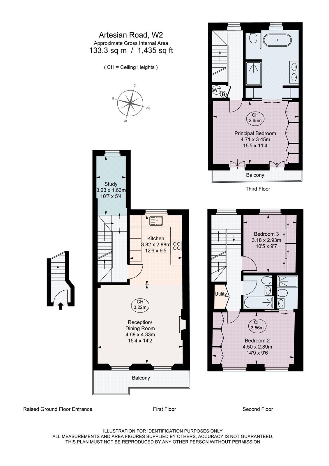 Upper Maisonette, 15, Artesian Road, London floorplan