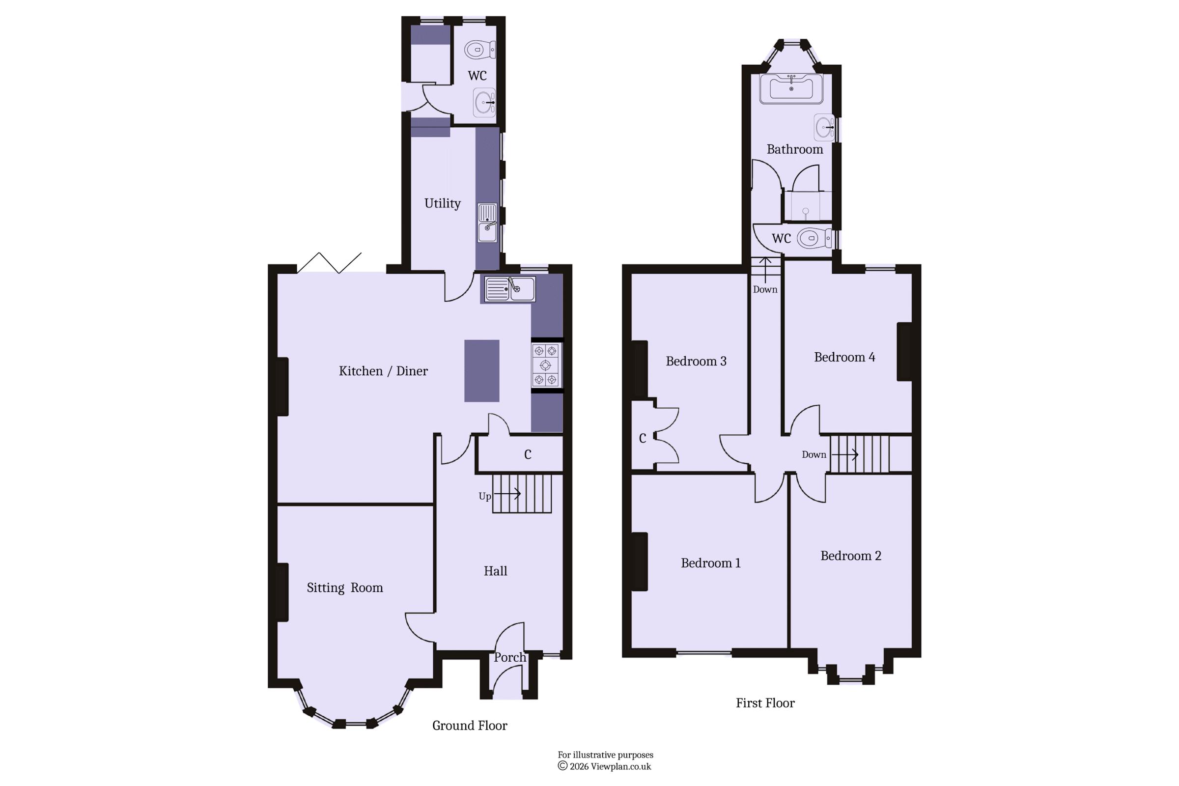 61, Redlands Road, Penarth floorplan