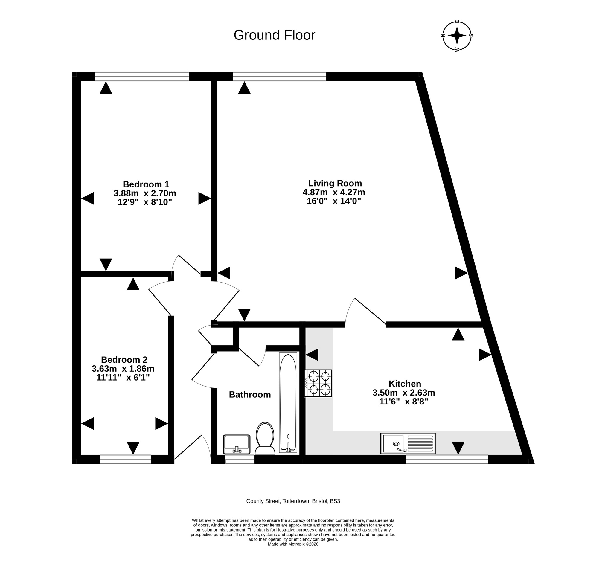 113 County Street, Bristol floorplan