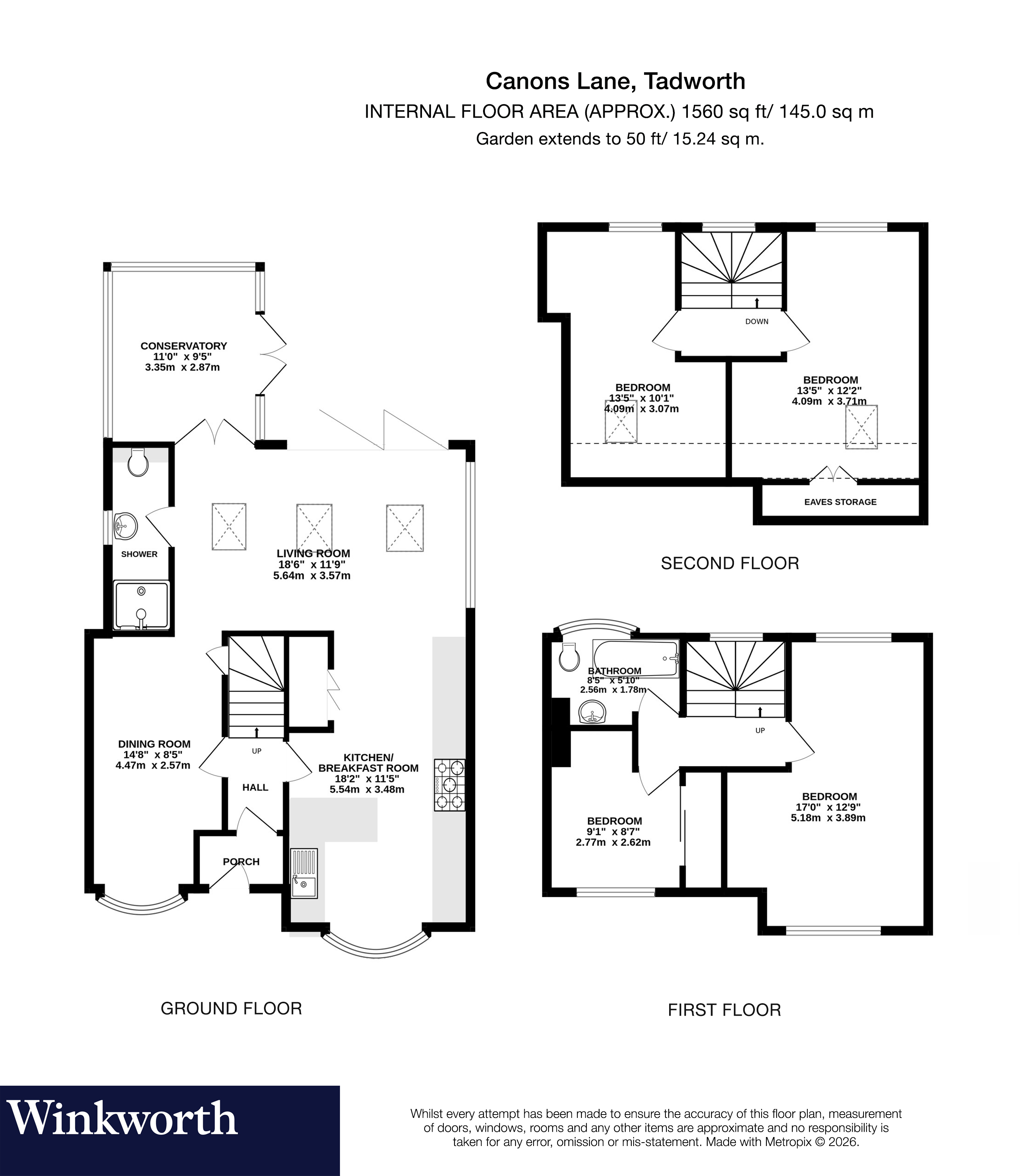 26, Canons Lane, Tadworth floorplan