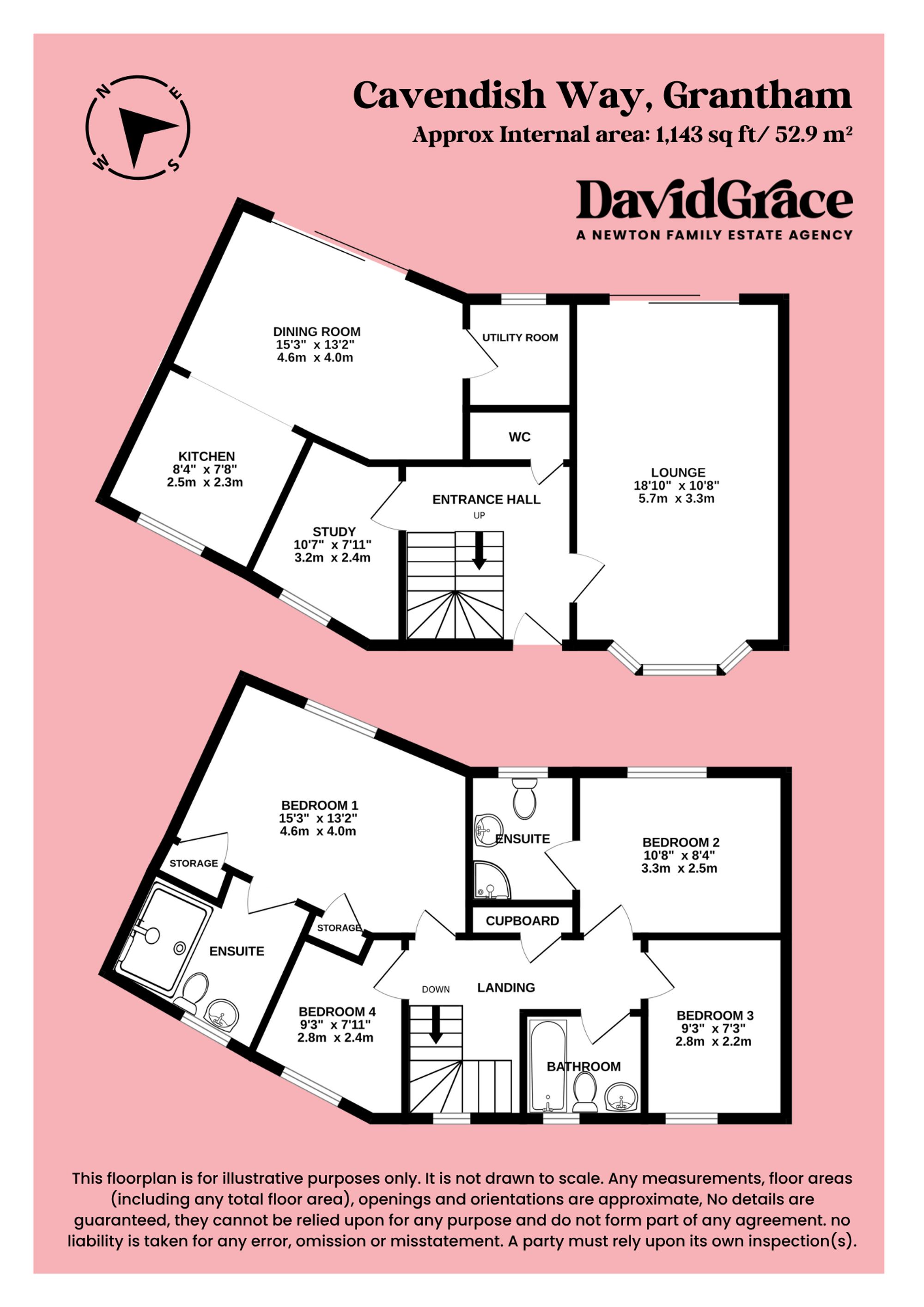 53 Cavendish Way, Grantham floorplan