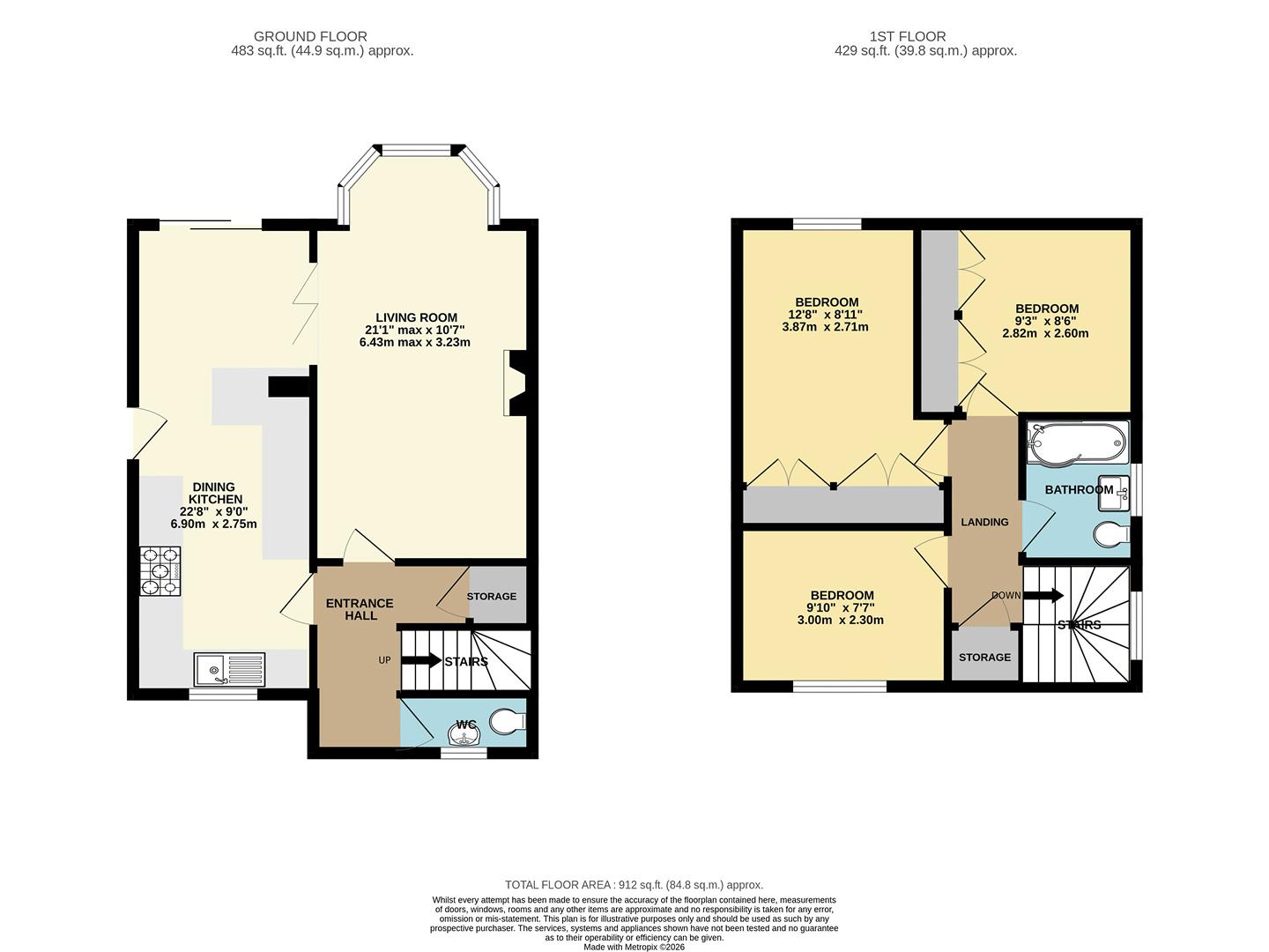 6, Walnut Close, York floorplan
