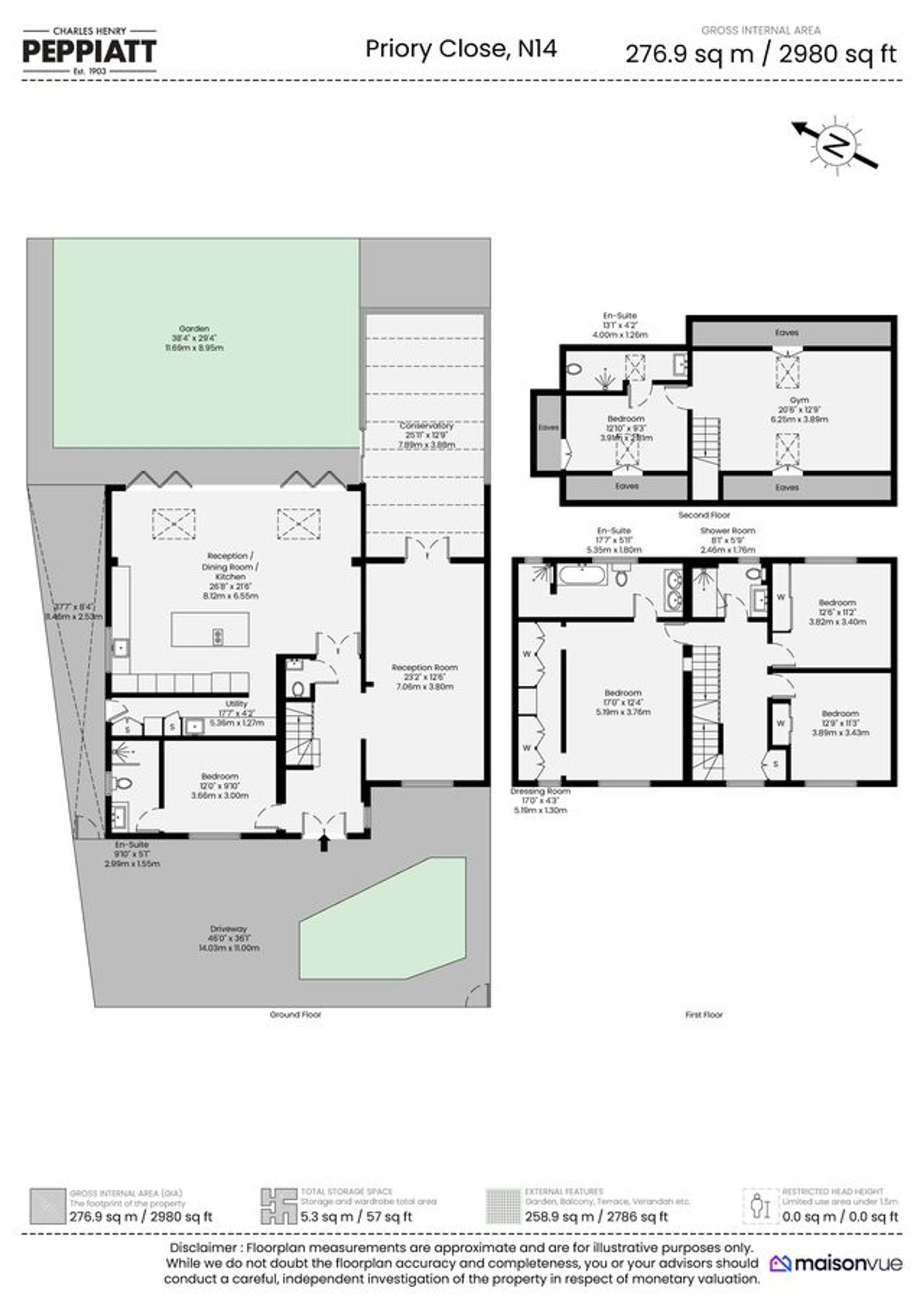 23 Priory Close, London floorplan