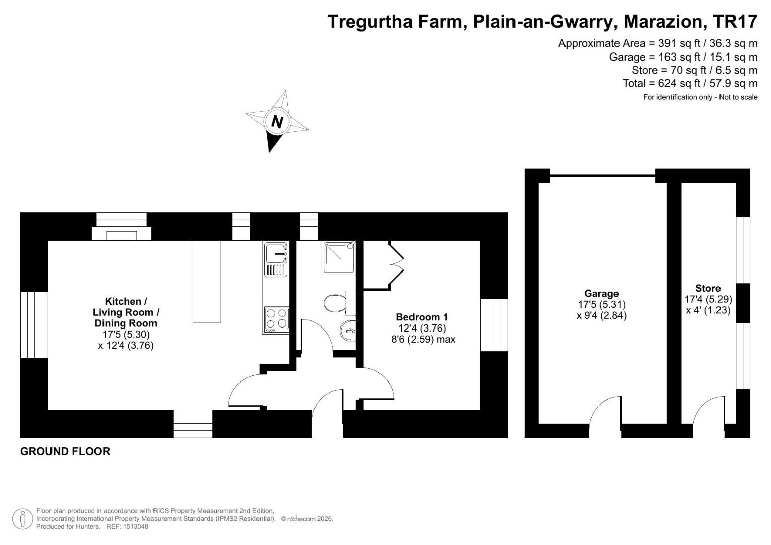 1 Tregurtha Farm, Plain-An-Gwarry, Marazion floorplan