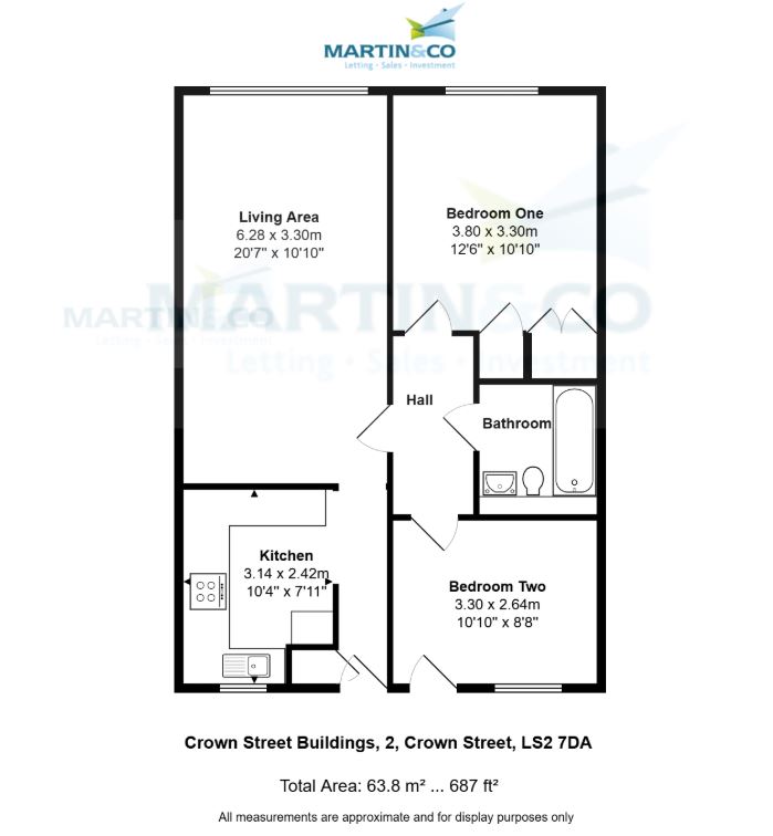 Apartment 10, Crown Street Buildings,, 2 Crown Street, Leeds floorplan