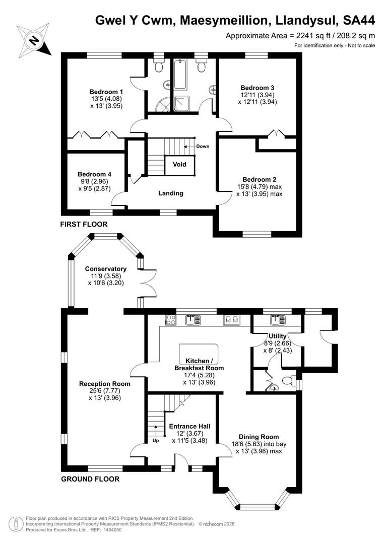Gwel Y Cwm, Maesymeillion, Llandysul floorplan