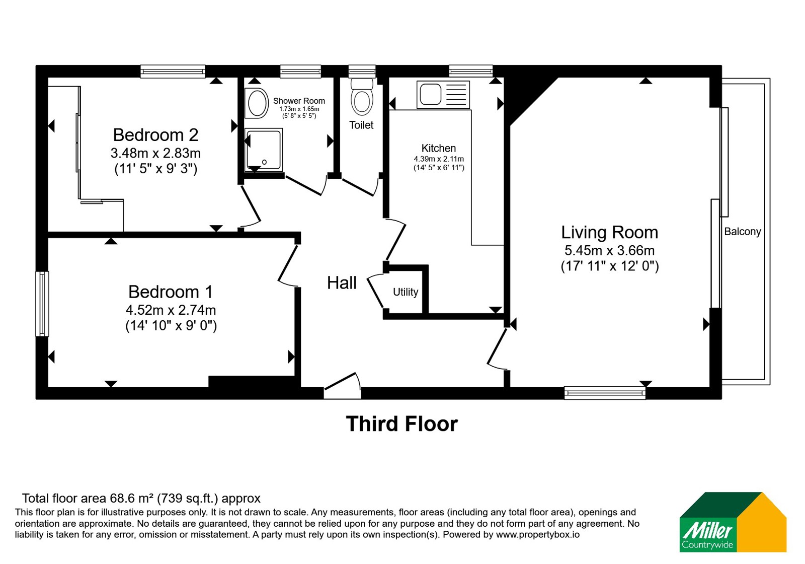 3B Harbour Court,, New Street, Cornwall floorplan