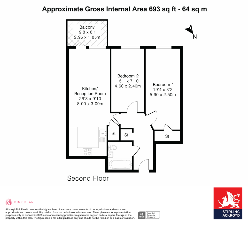 Apartment 12, Woodall Court, 7, Whitestone Way, Croydon floorplan