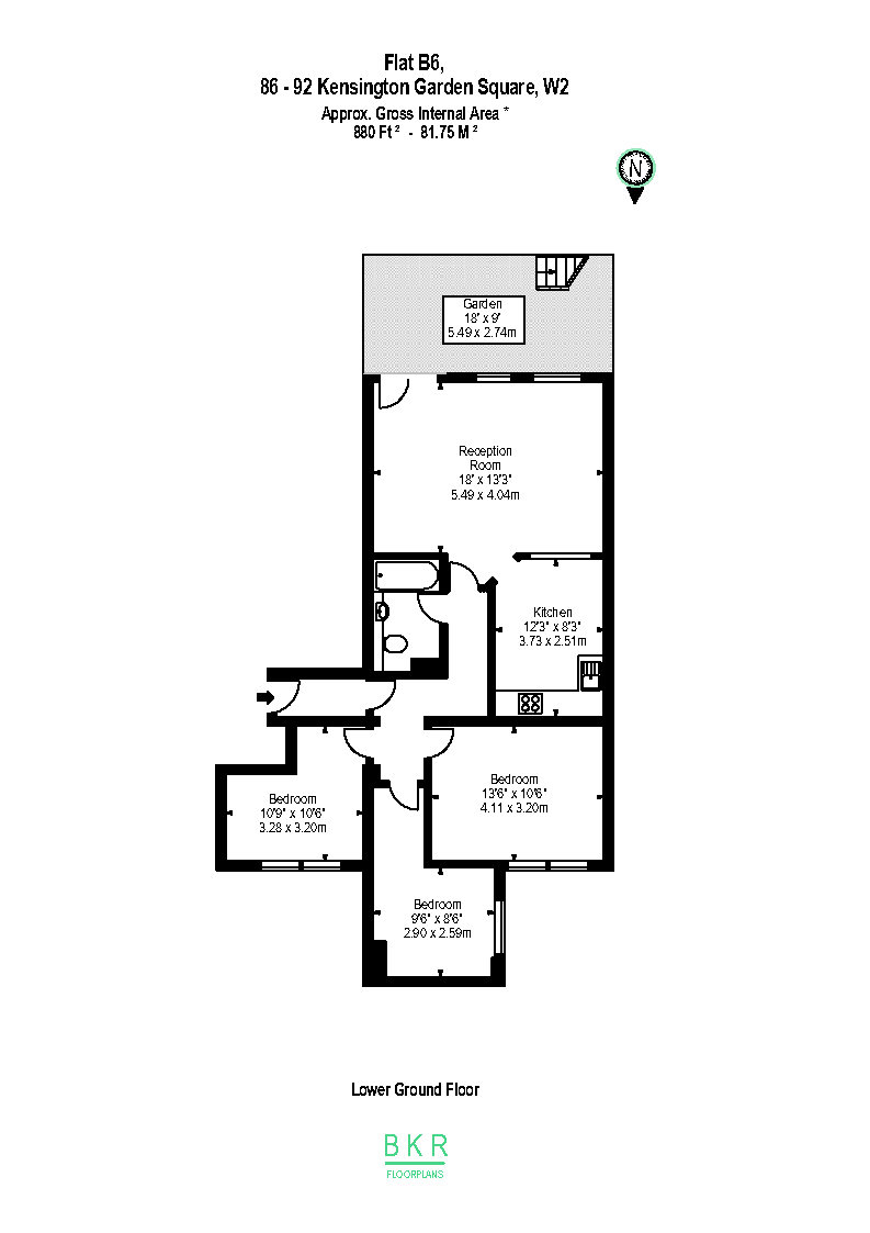 3 Bedrooms Flat to rent in Kensington Gardens Square, Bayswater, London W2