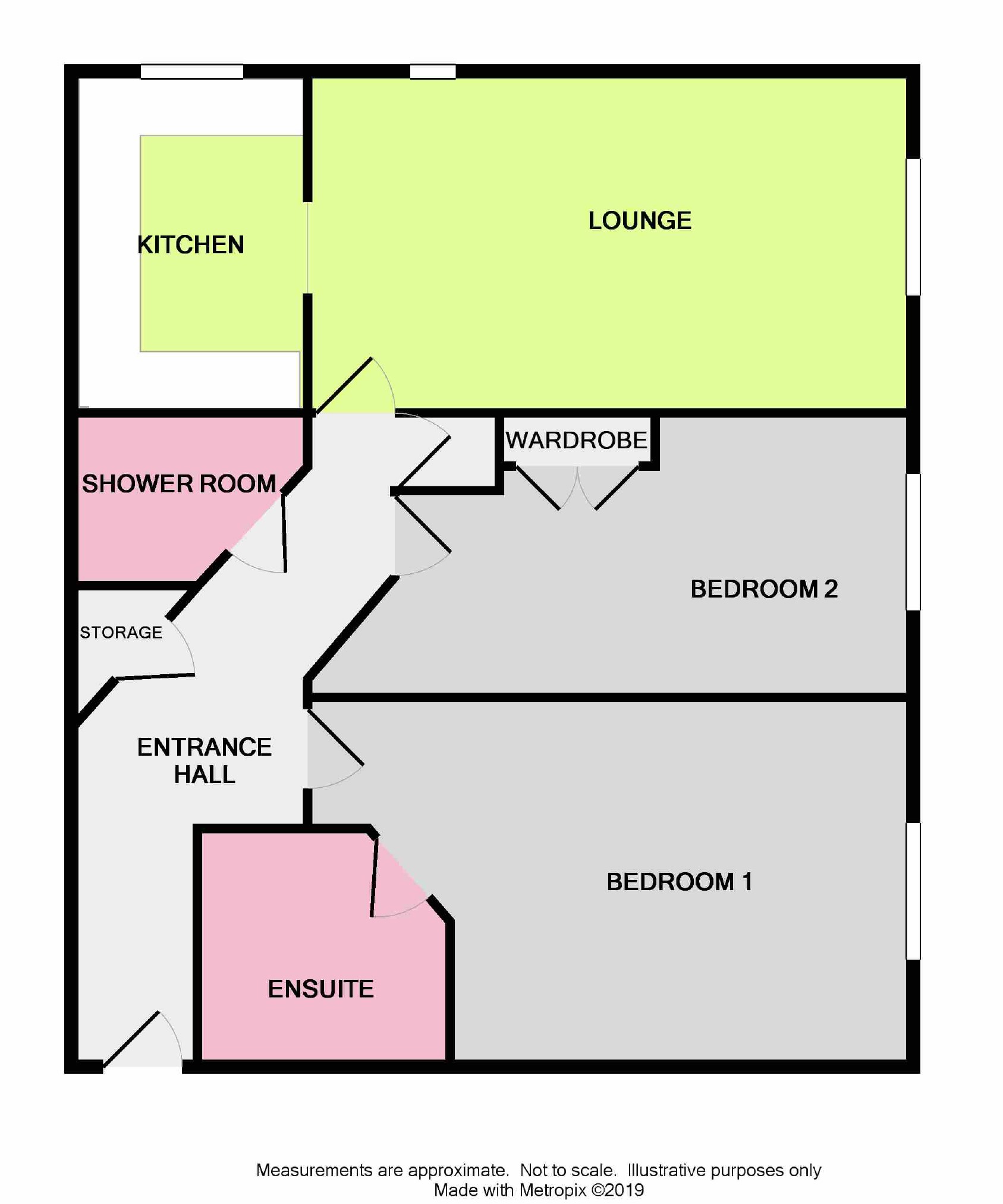 2 Bedrooms Flat for sale in Grasmere Court, Wordsworth Road, Worthing, West Sussex BN11