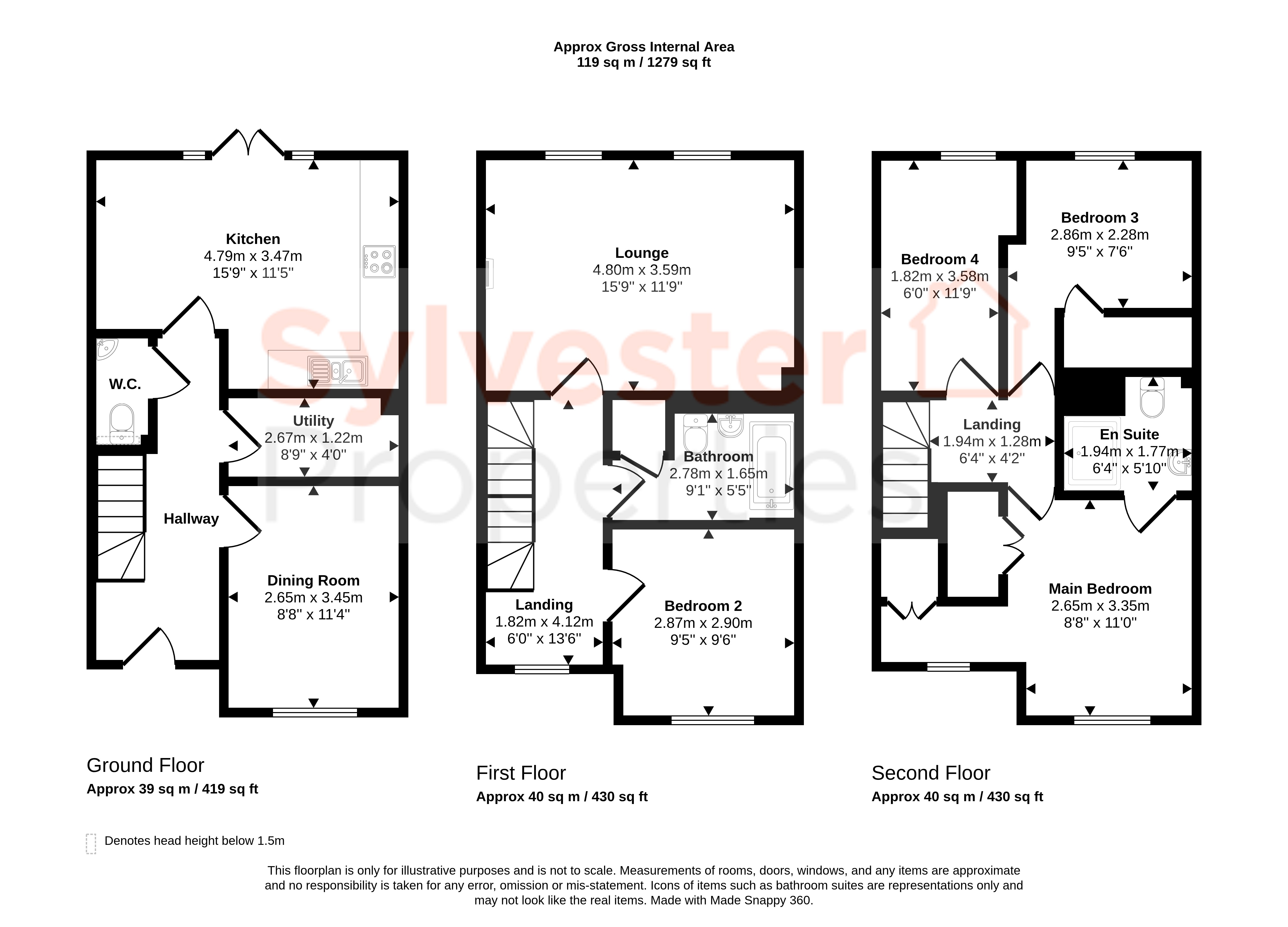 14, Sunset View, Dipton floorplan