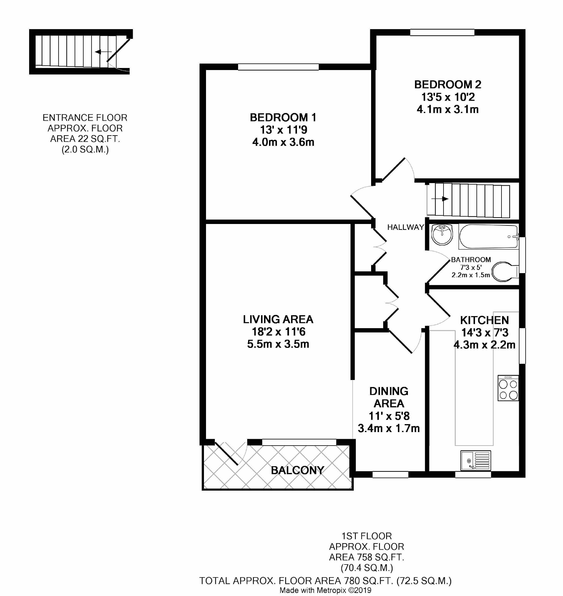 2 Bedrooms Maisonette for sale in Basildon Close, Sutton SM2