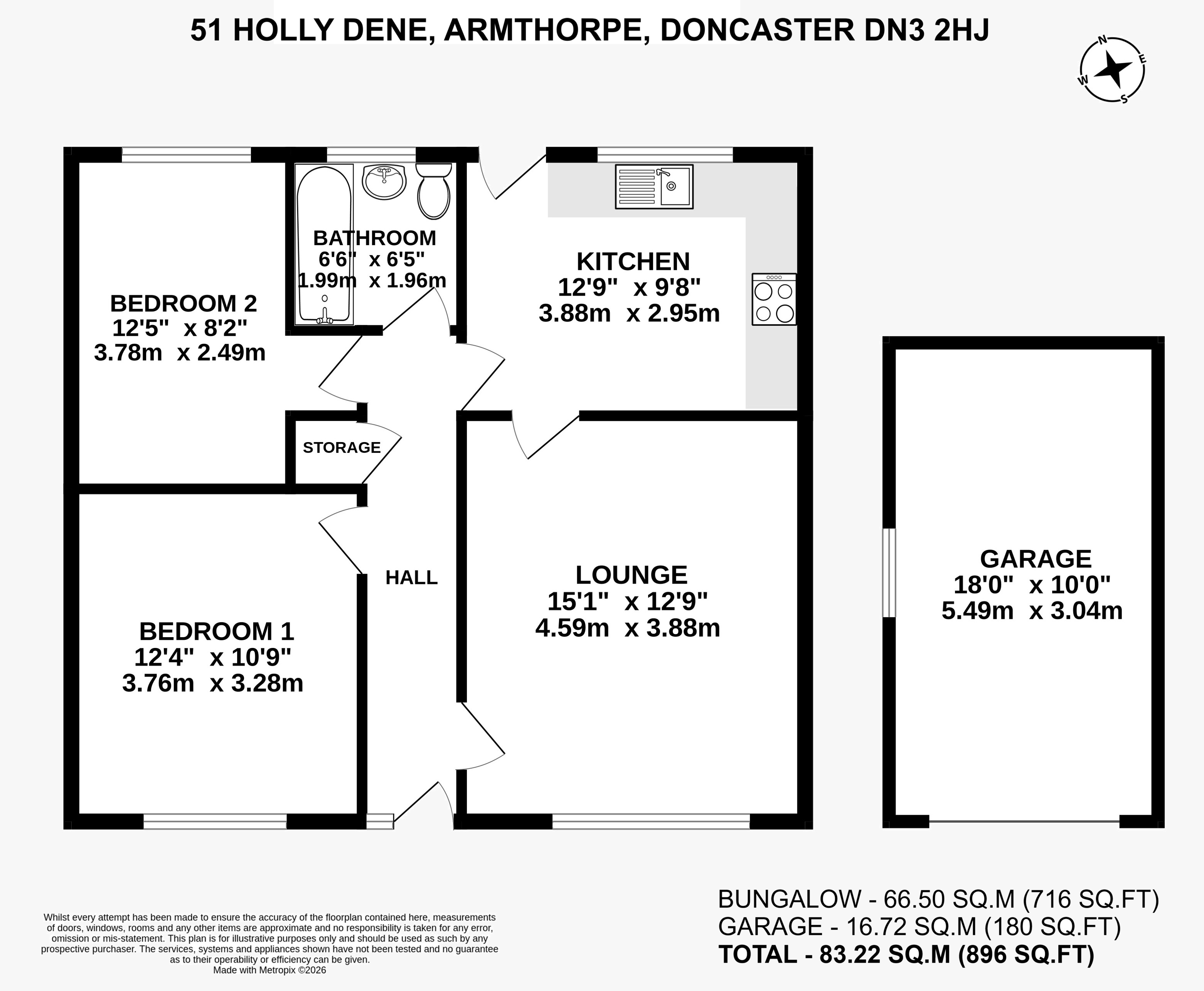 51, Holly Dene, Doncaster floorplan