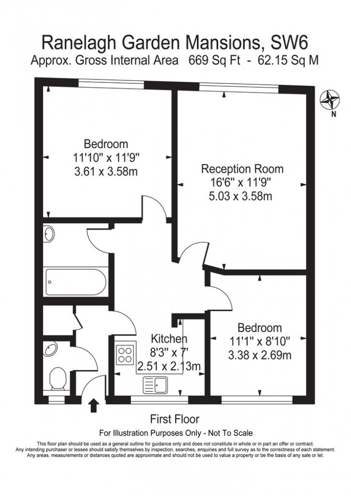 2 Bedrooms Flat to rent in Ranelagh Gardens, Fulham SW6