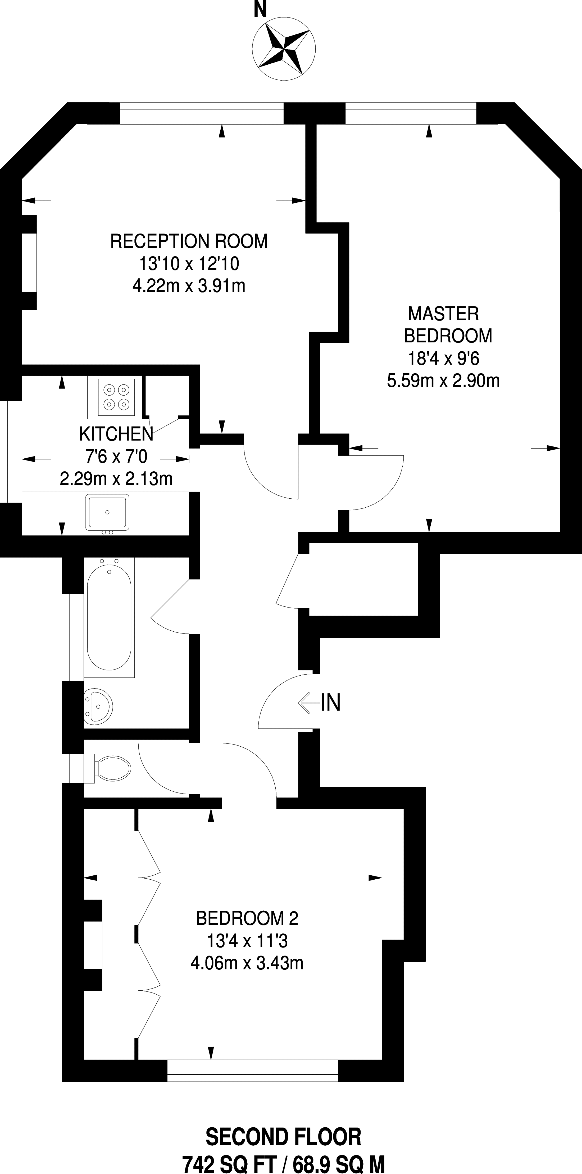 2 Bedrooms Flat for sale in The Chase, Clapham SW4