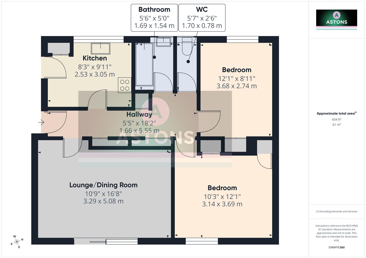 47, Oak Way, Crawley floorplan