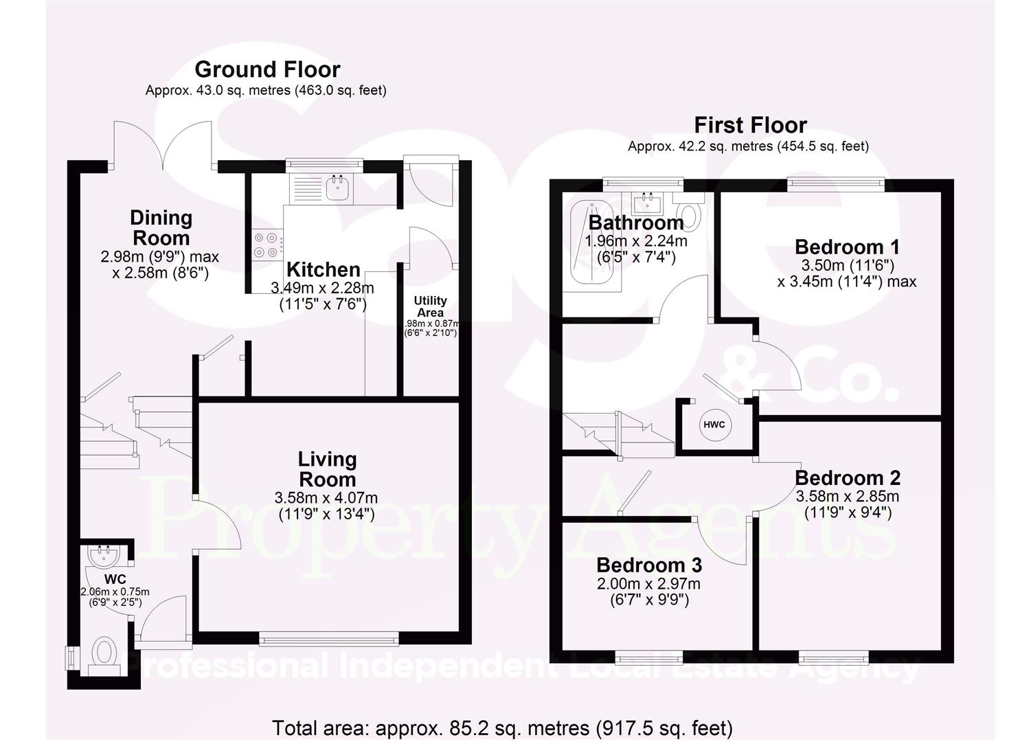97, Bryn Milwr, Cwmbran floorplan
