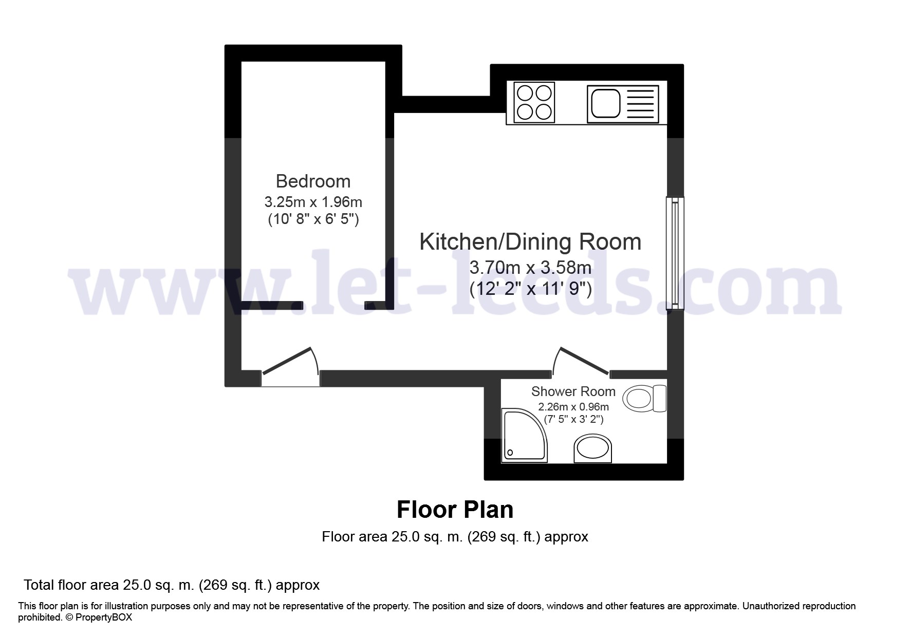 1 Bedrooms Flat to rent in Edinburgh Grove, Armley, Leeds LS12