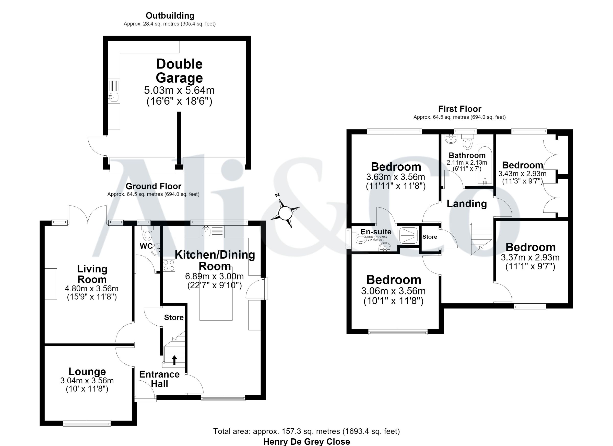 1 Henry De Grey Close, Grays floorplan