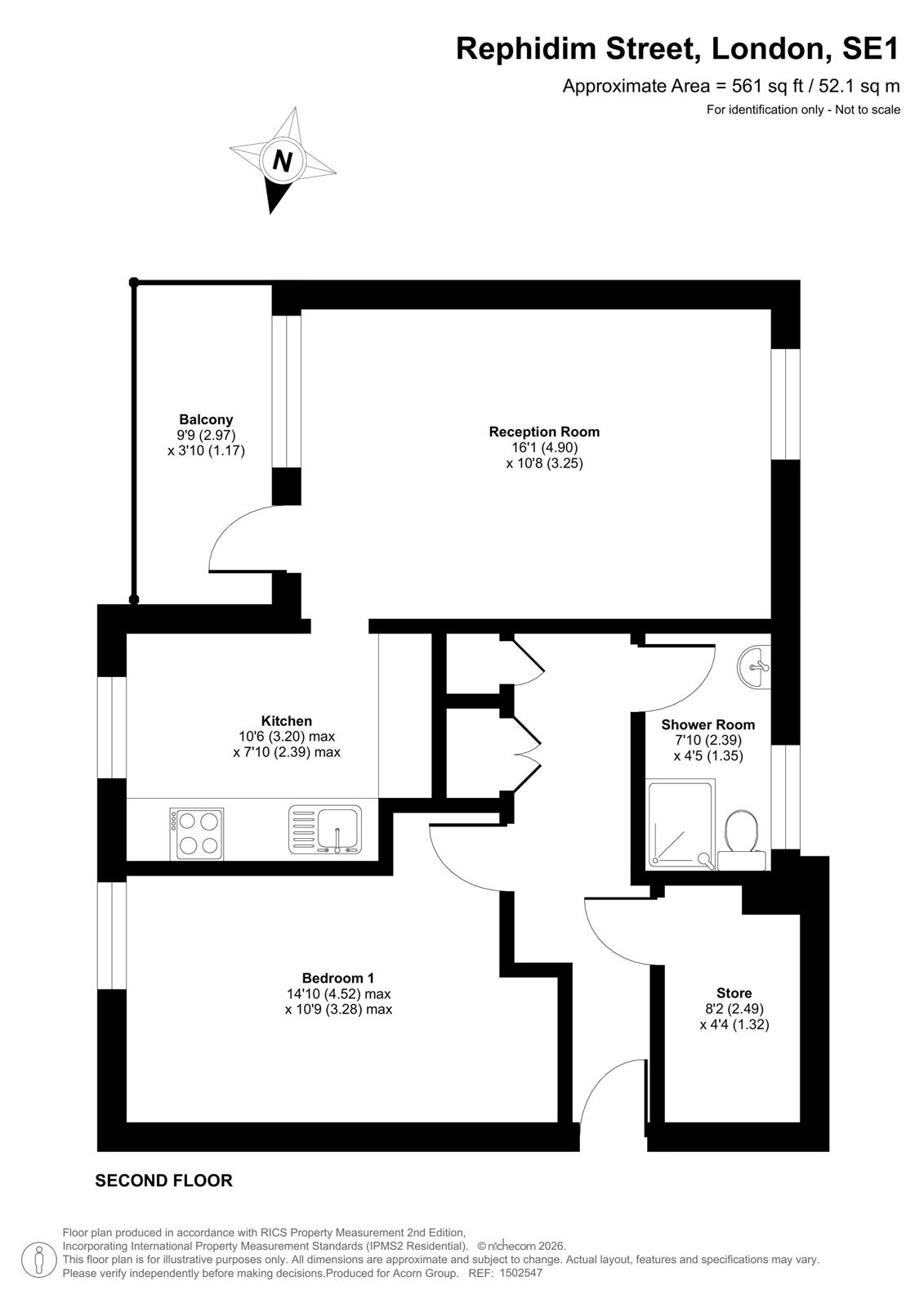 75, Rephidim Street, London floorplan