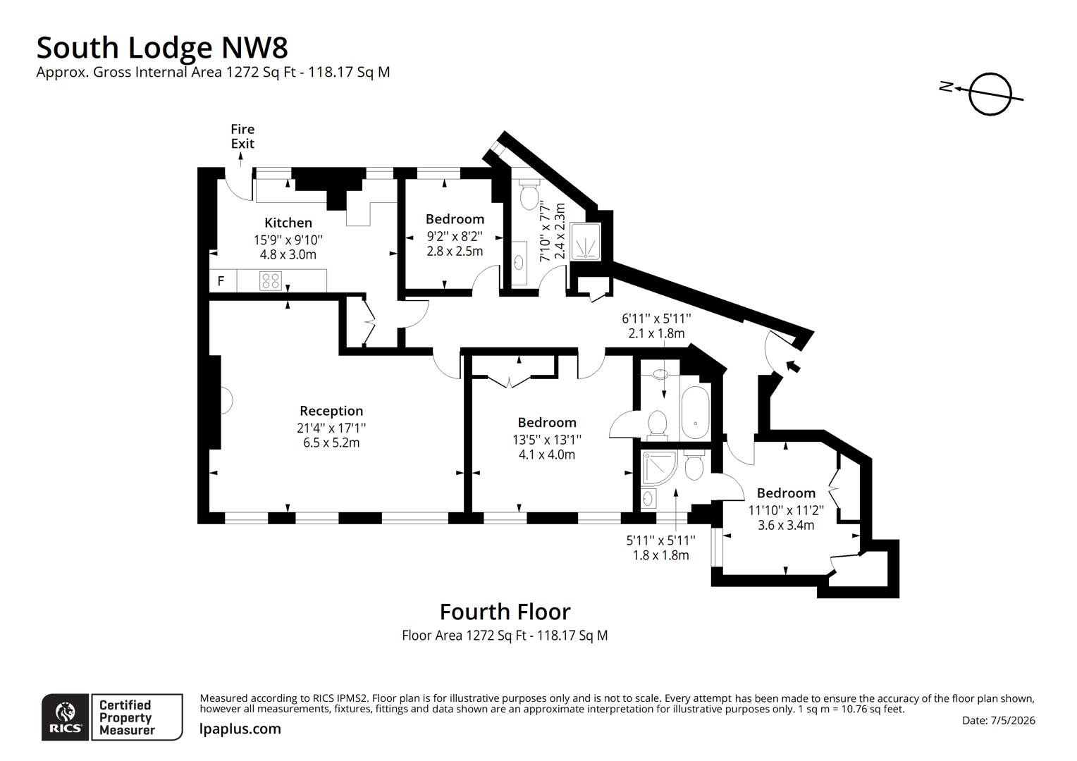 Flat 35,, South Lodge, London floorplan