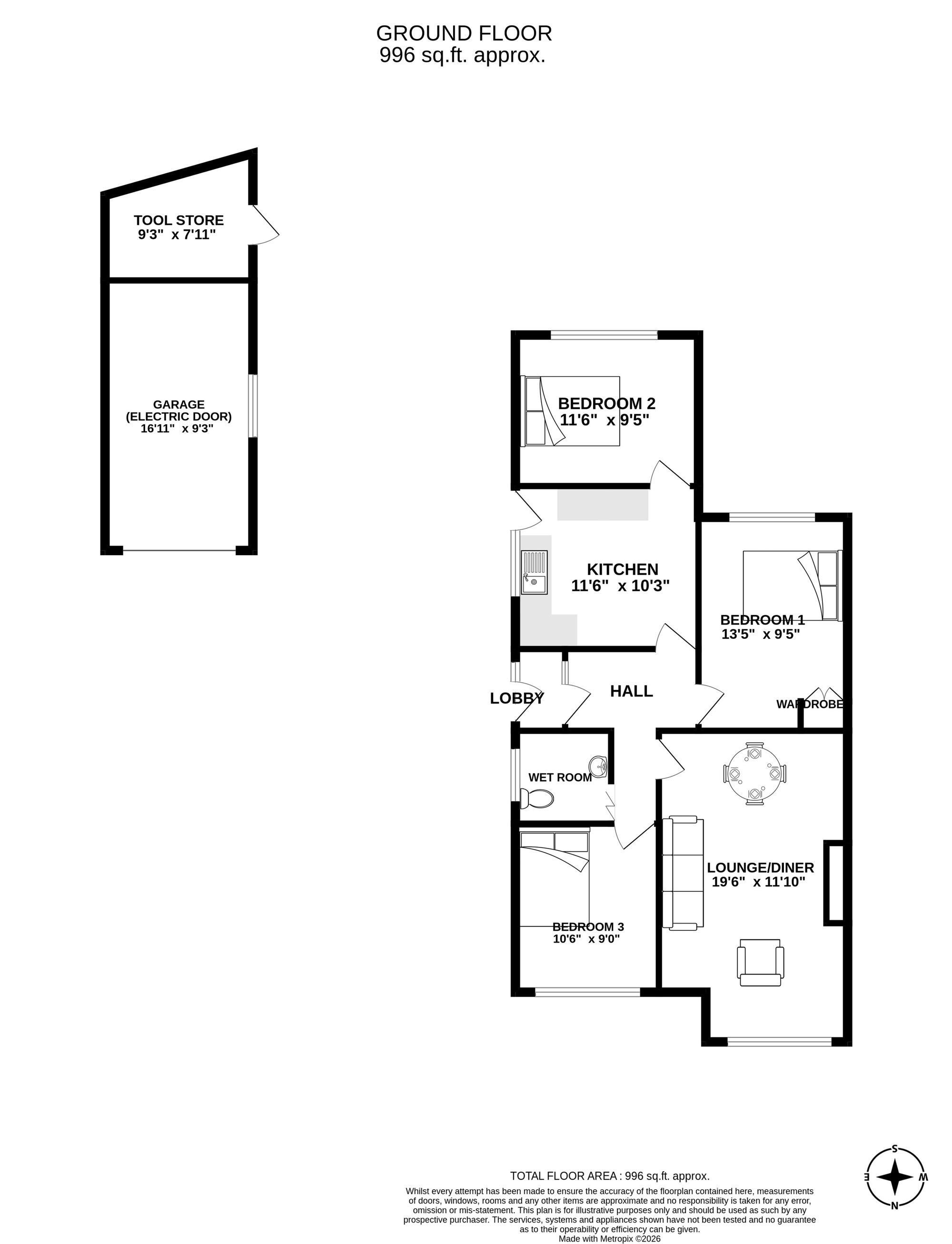 18 Murrells Close, Pontypridd floorplan