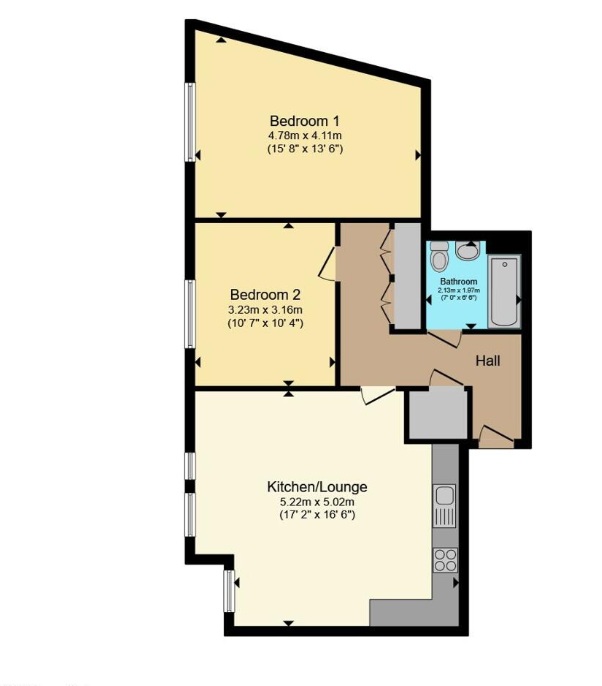 15 Elysium House, Redvers Road, Chatham floorplan