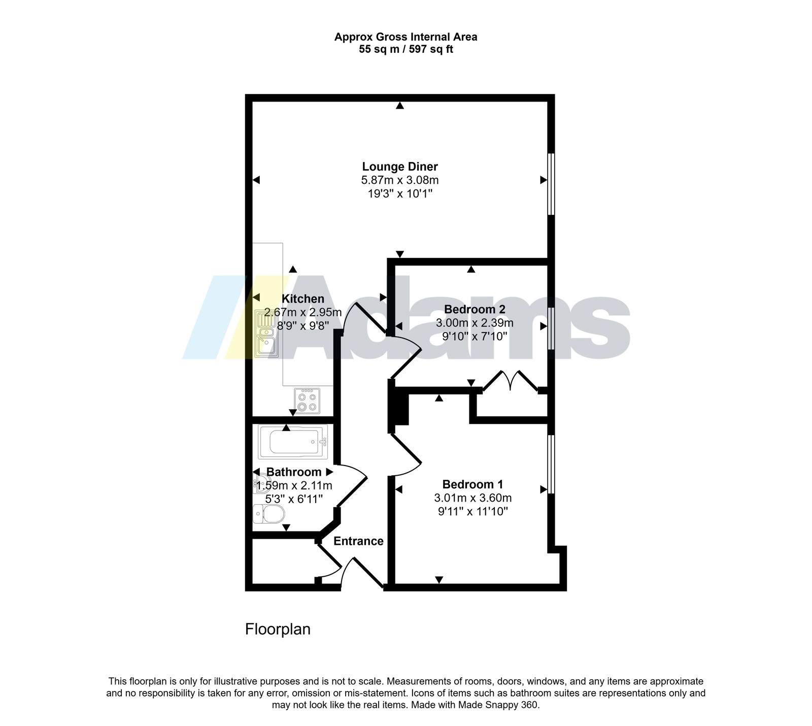 5, Delamere Place,Apartment 5, Balfour Street, Runcorn floorplan