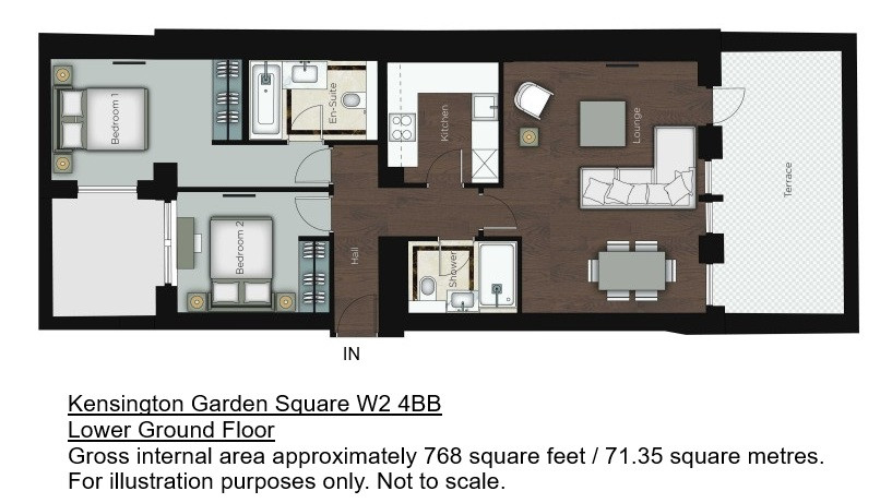 B1 Garden H, Kensington Garden Square, Bayswater floorplan