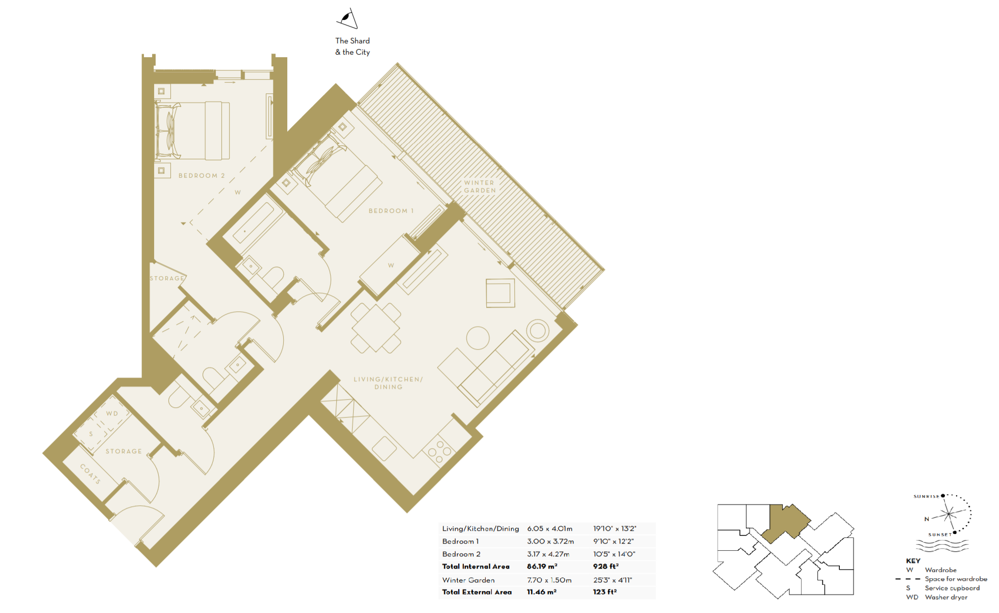 85, The Dumont, London floorplan