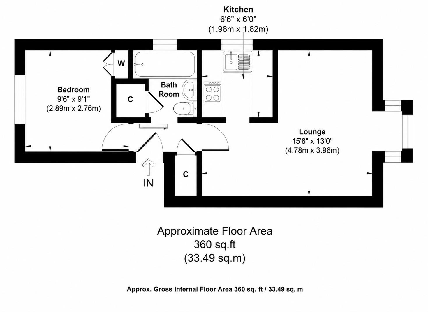 Flat 1, 17 Poppy Close, Wallington floorplan