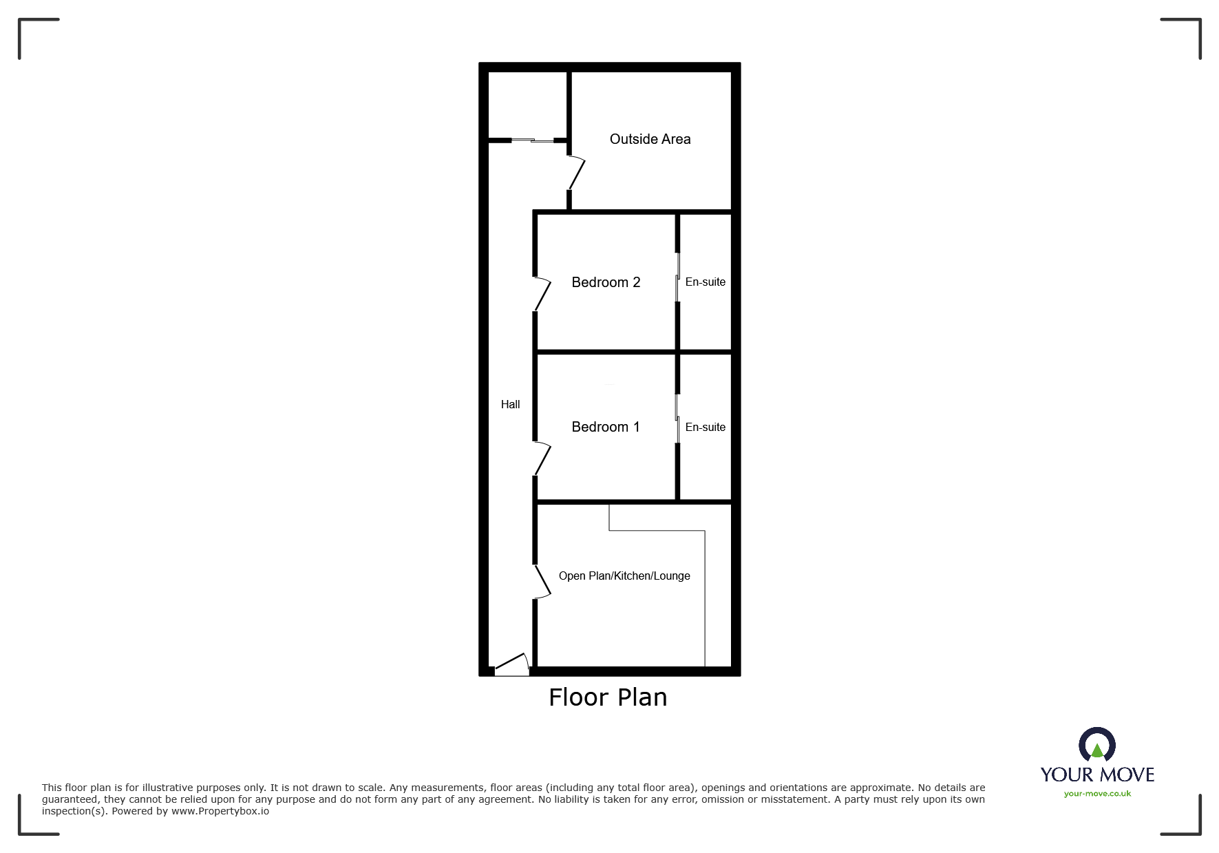Basement Flat, 15, Upper Rock Gardens, East Sussex floorplan
