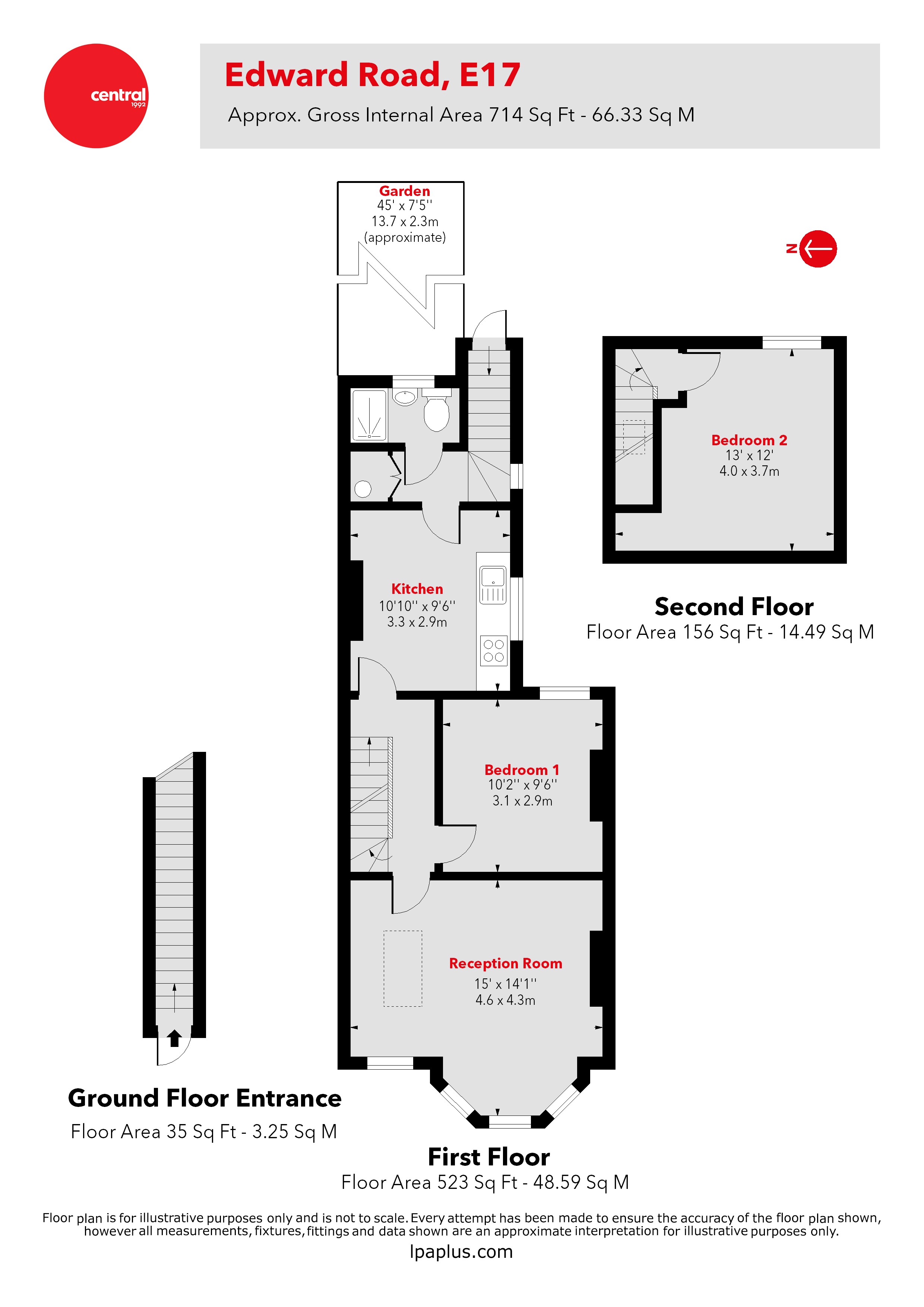 6a, Edward Road, London floorplan