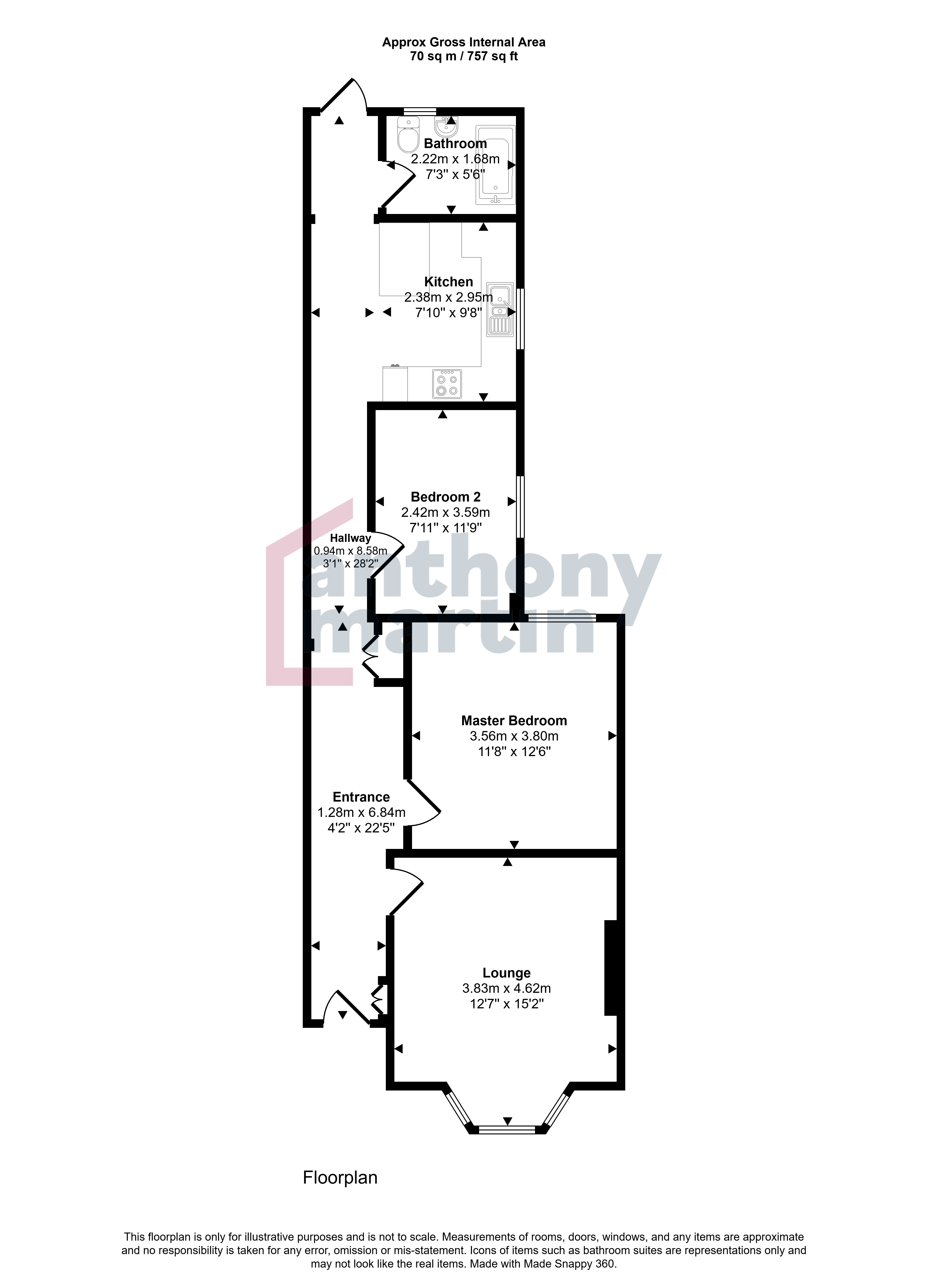 114a,, Park View Road, Welling floorplan