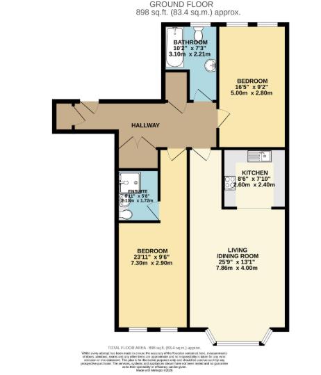 Apartment 22, The Archway, Little Hallfield Road, York floorplan