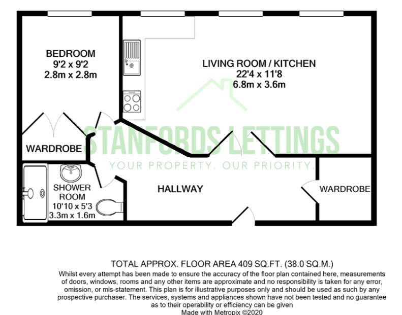 Flat 2 Princes House, 165-169 North Street, Brighton floorplan