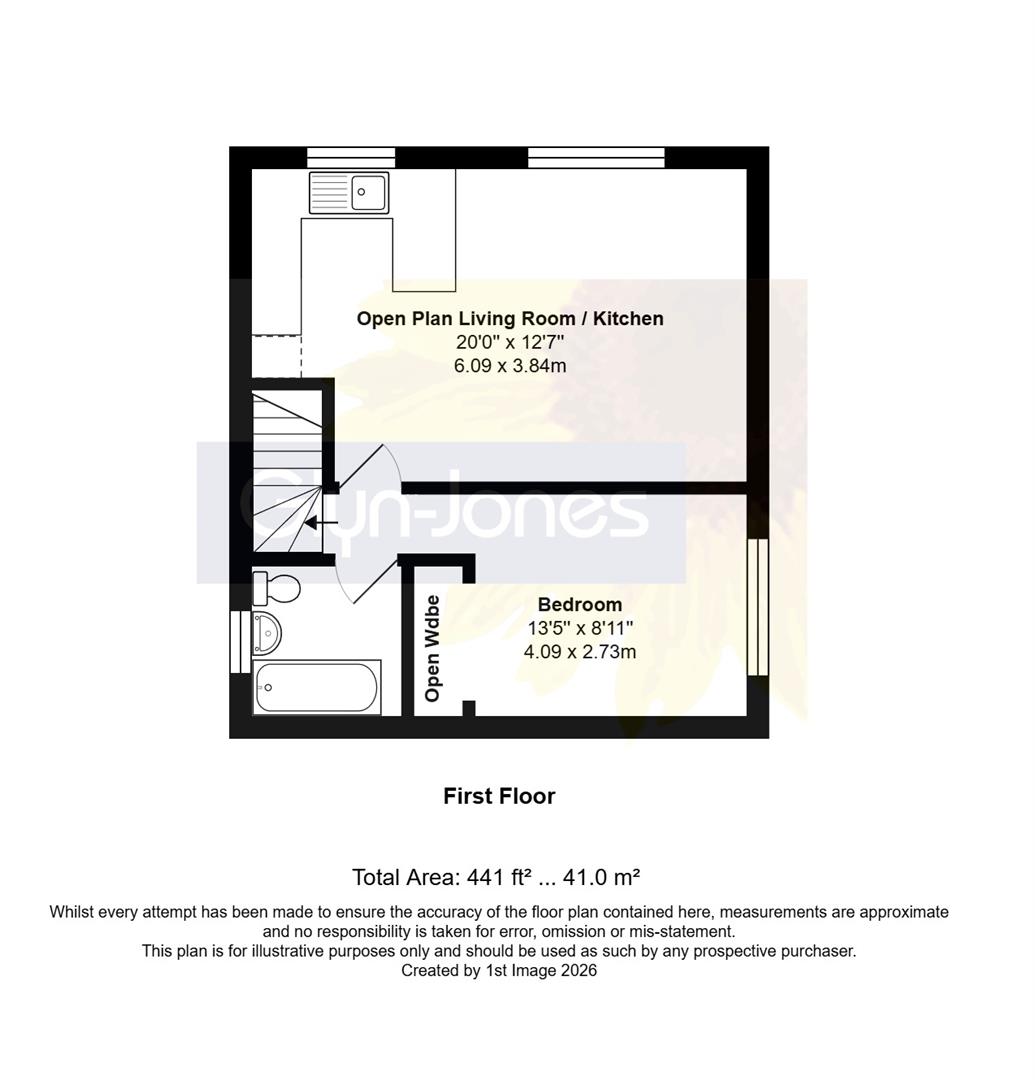 Flat 3 St Marys Court, 52, Glamis Street, Bognor Regis floorplan