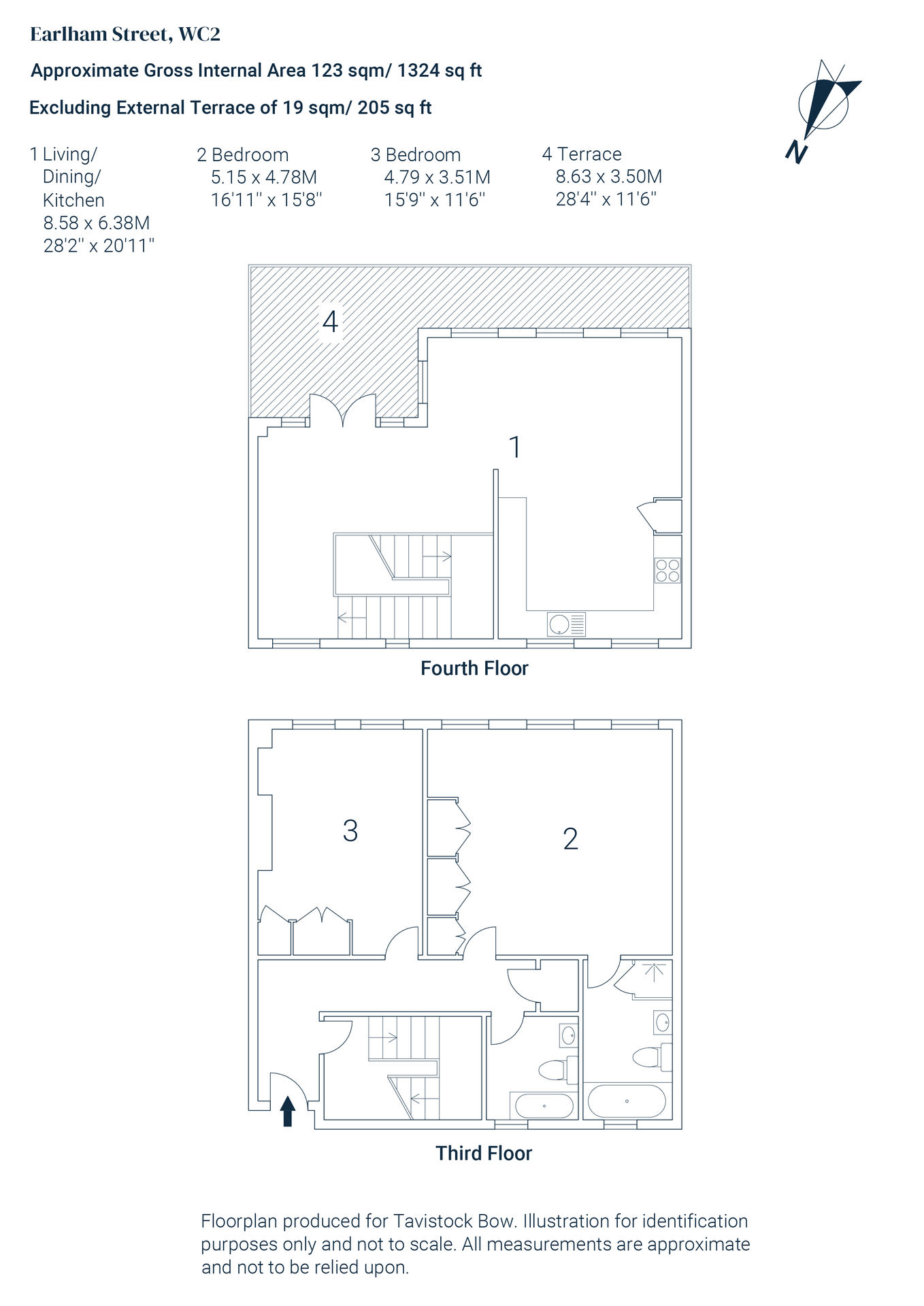 Flat 3, 9 Earlham Street, Covent Garden floorplan