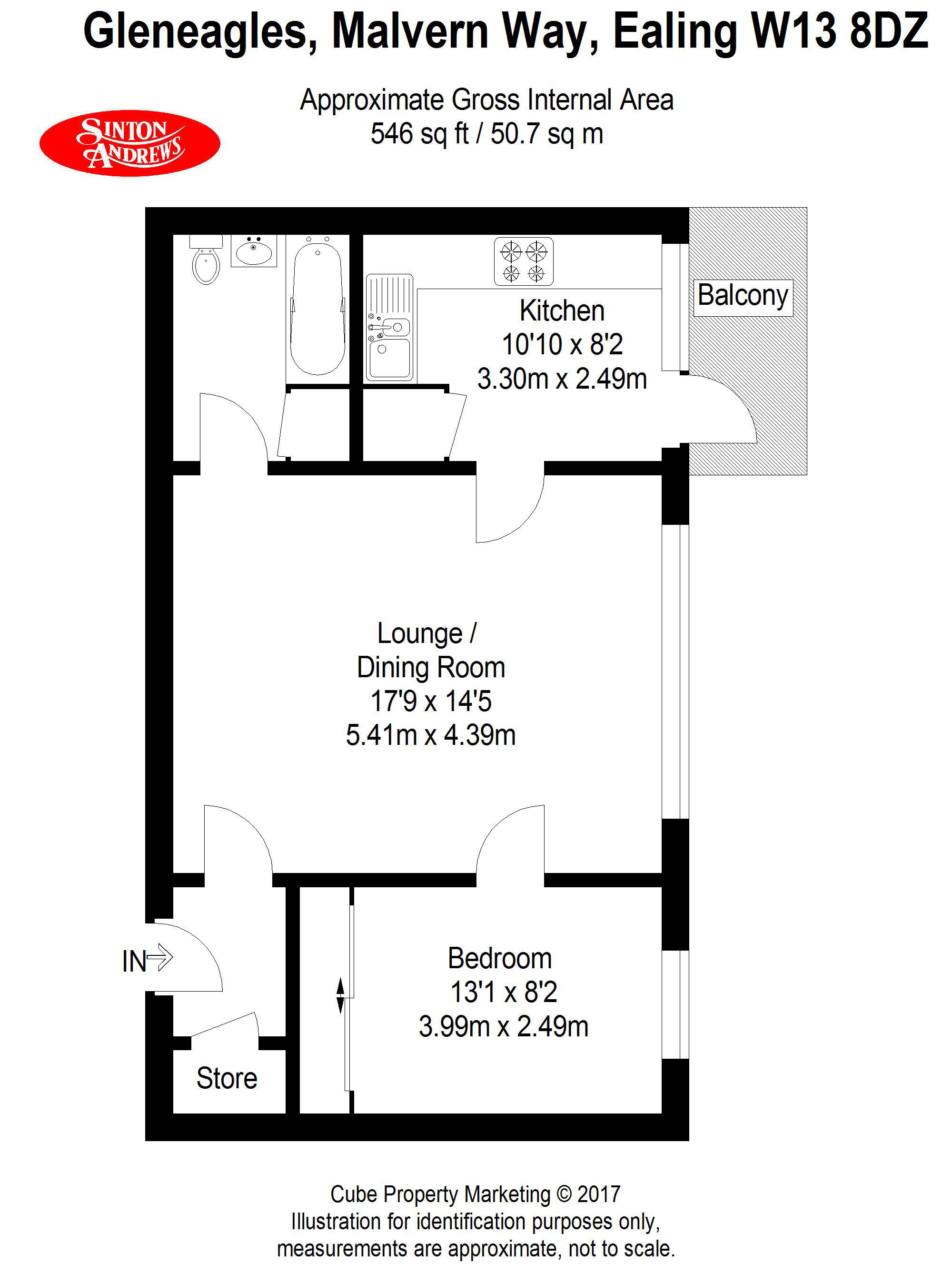 1 Bedrooms Flat to rent in Gleneagles, Malvern Way, Ealing W13