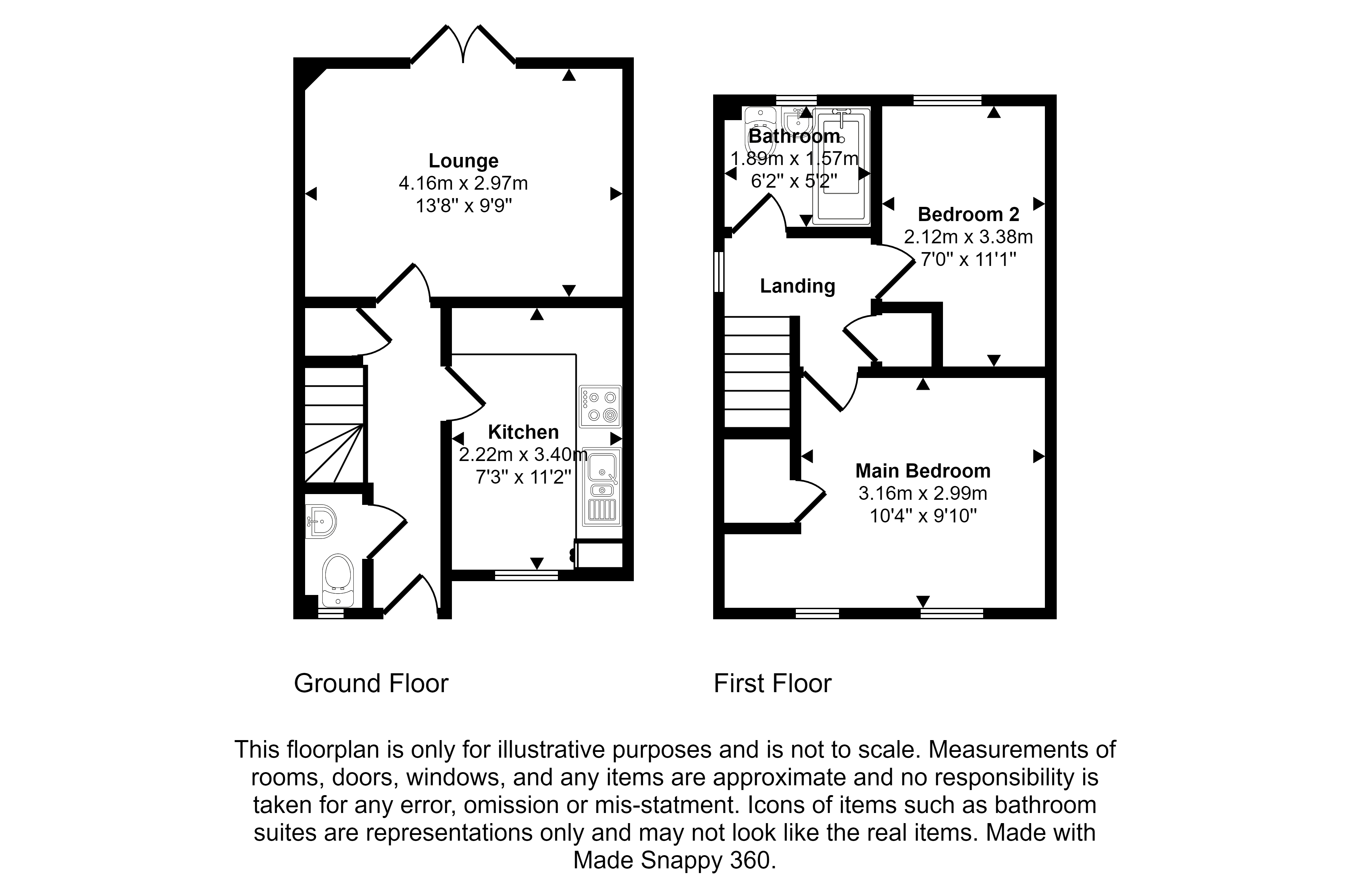 Parkside Gardens, Widdrington, Morpeth NE61, 2 bedroom terraced house